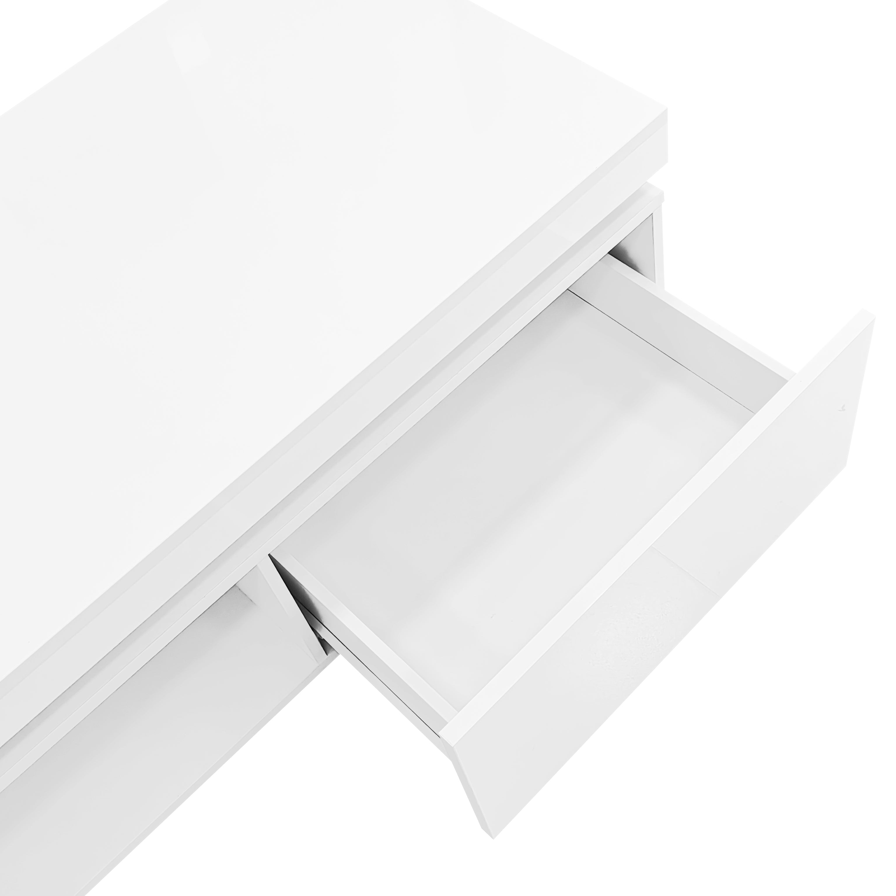Logidon hoogglans witte salontafel met LED verlichting 100x50x40,3 cm