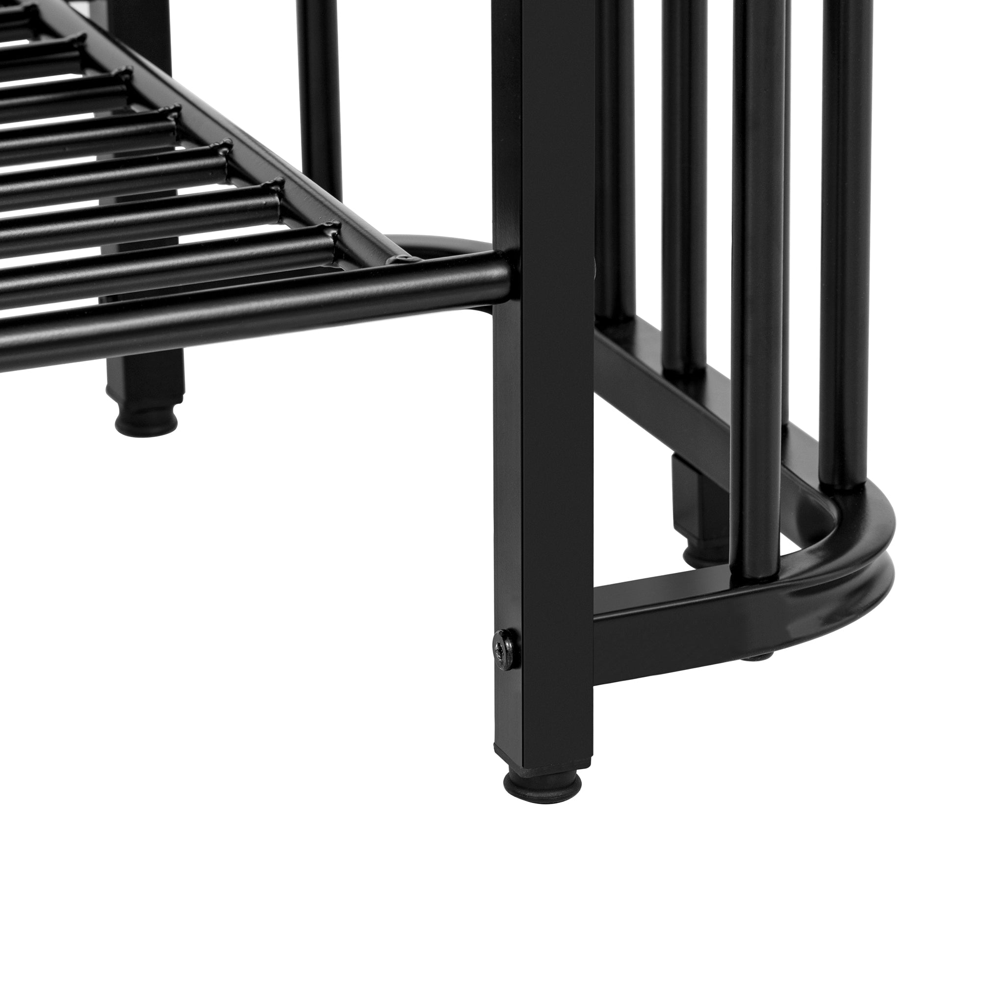 Logidon moderne schoenenbank met fluwelen zitting en grijs metalen frame