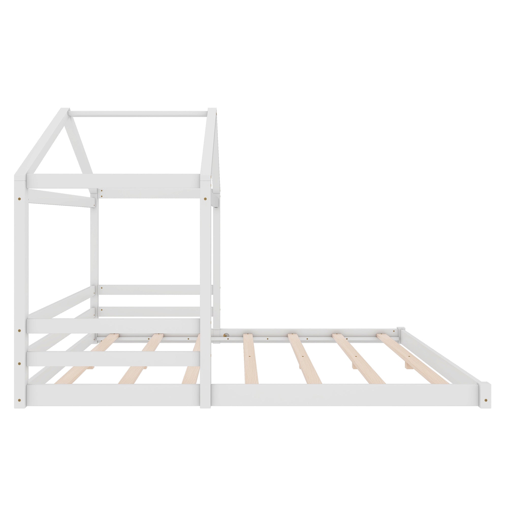 Logidon huisbed 140x200 wit grenenhout minimalistisch