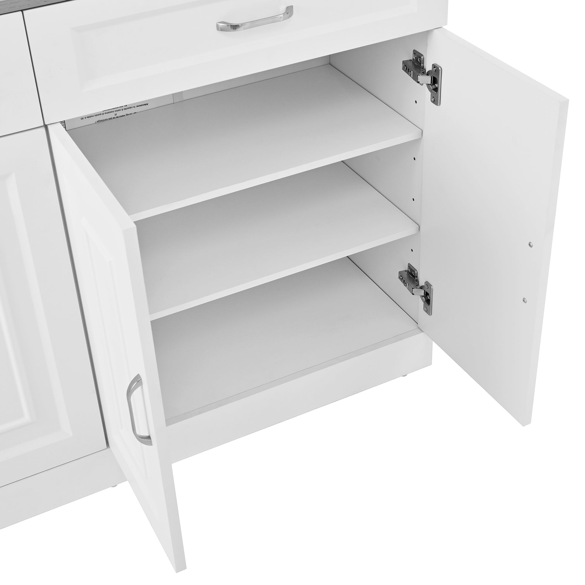 Logidon dressoir 120 cm wit houtlook met 4 deuren en 2 lades