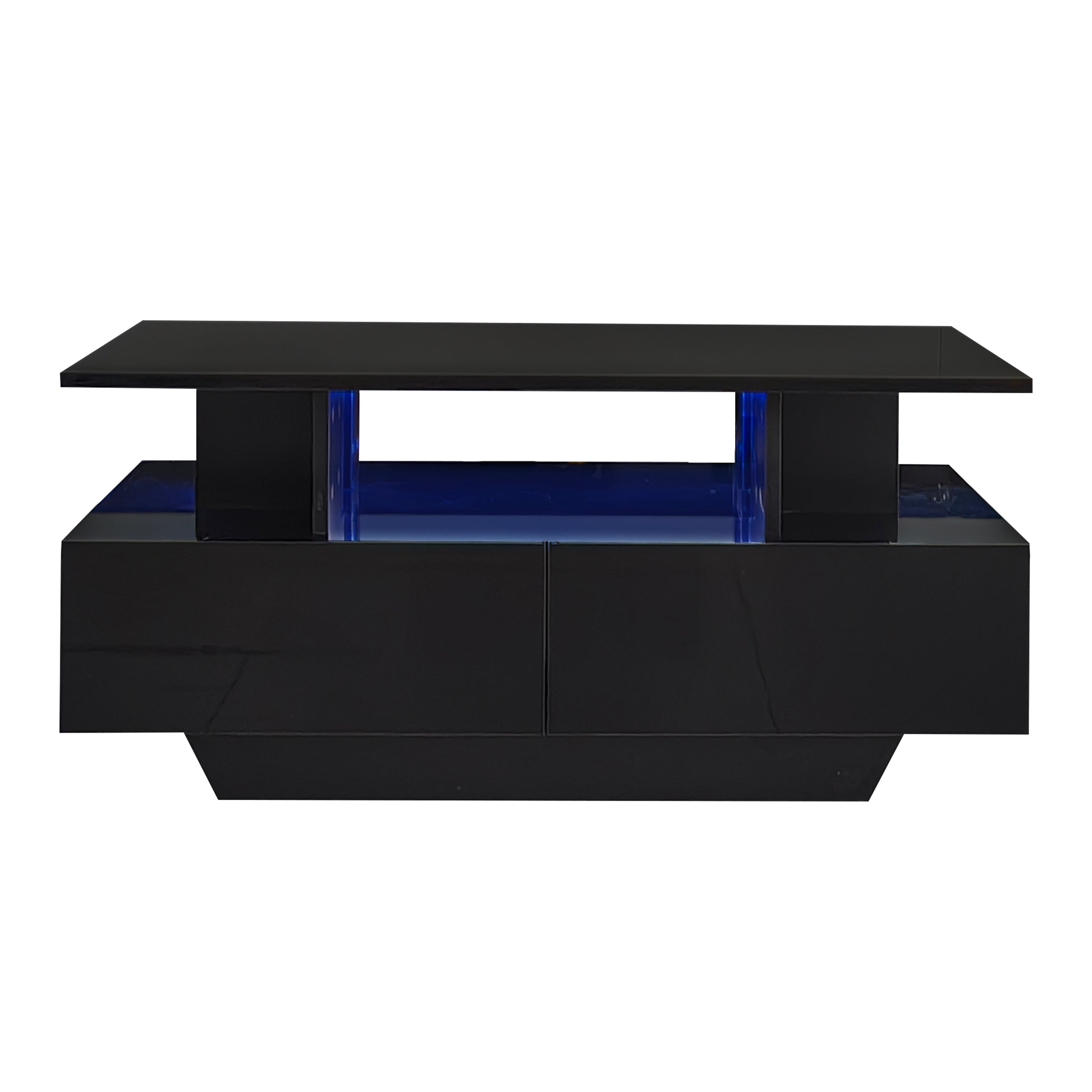 Logidon LED-verlichting salontafel met 2 lades 90x55x41 cm