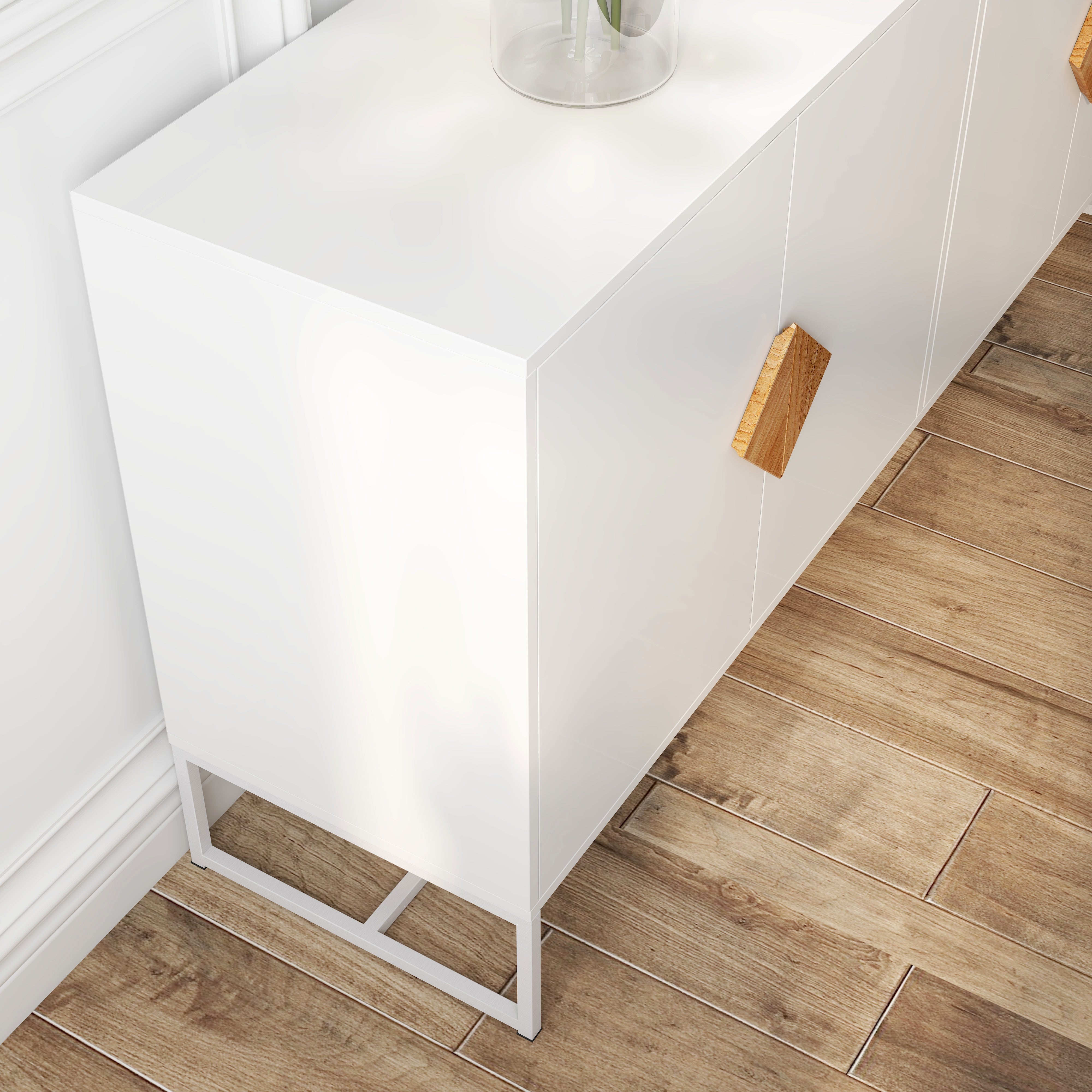 Logidon Wit Dressoir 160 cm met 4 deuren en dubbele opbergruimte