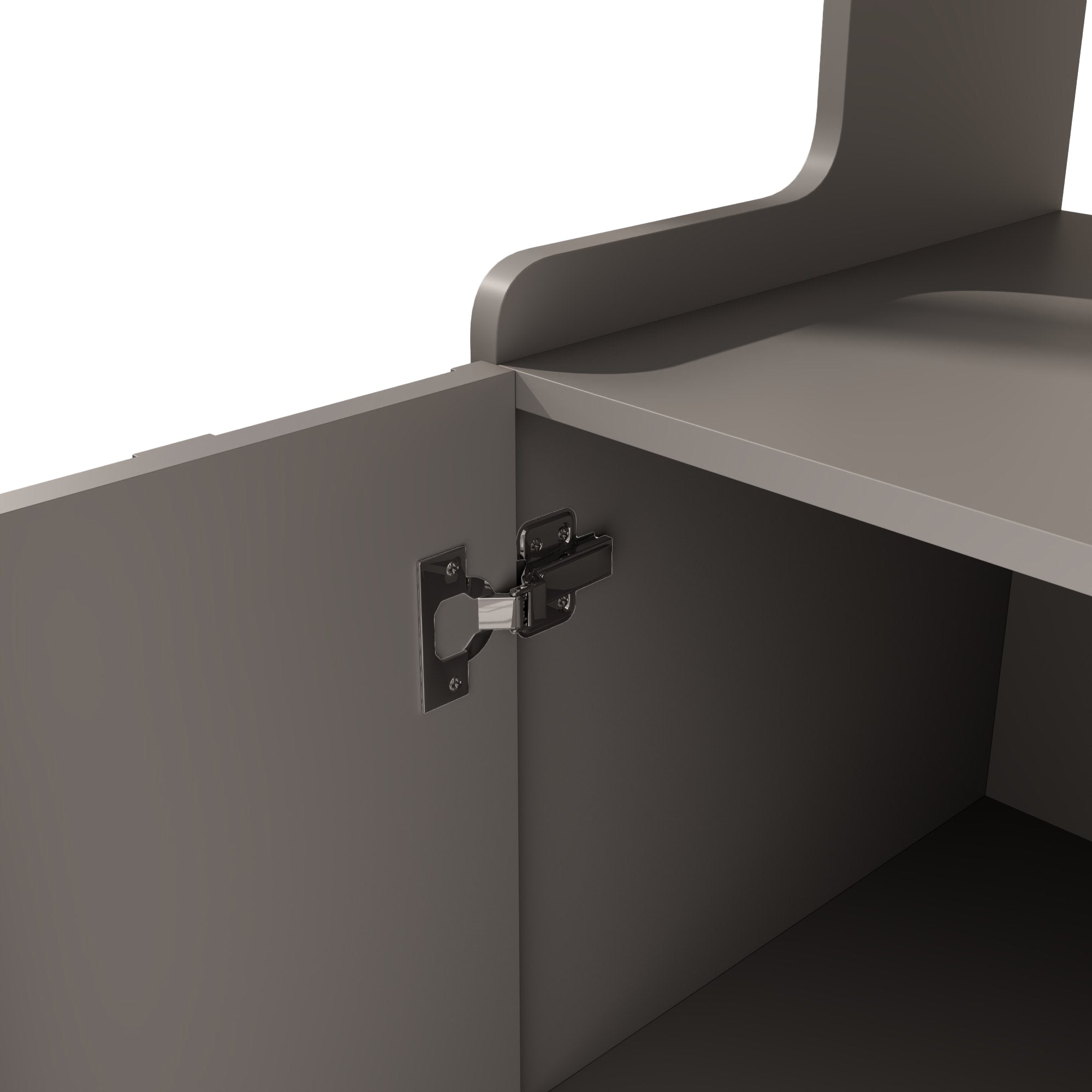 Logidon grijs dressoir 120 x 40 x 151 cm open opbergplank