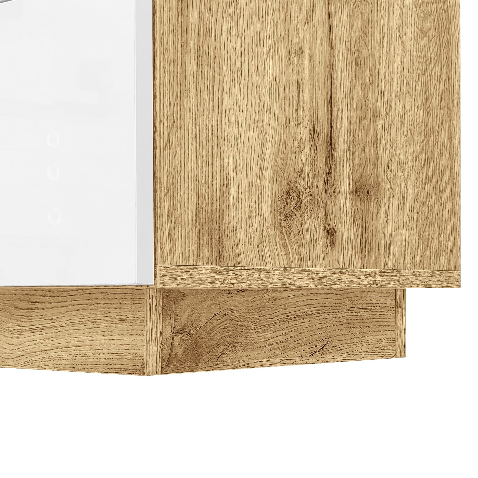 Logidon dressoir hoogglans wit vitrinekast LED 16 kleuren 120x37x76,5 cm