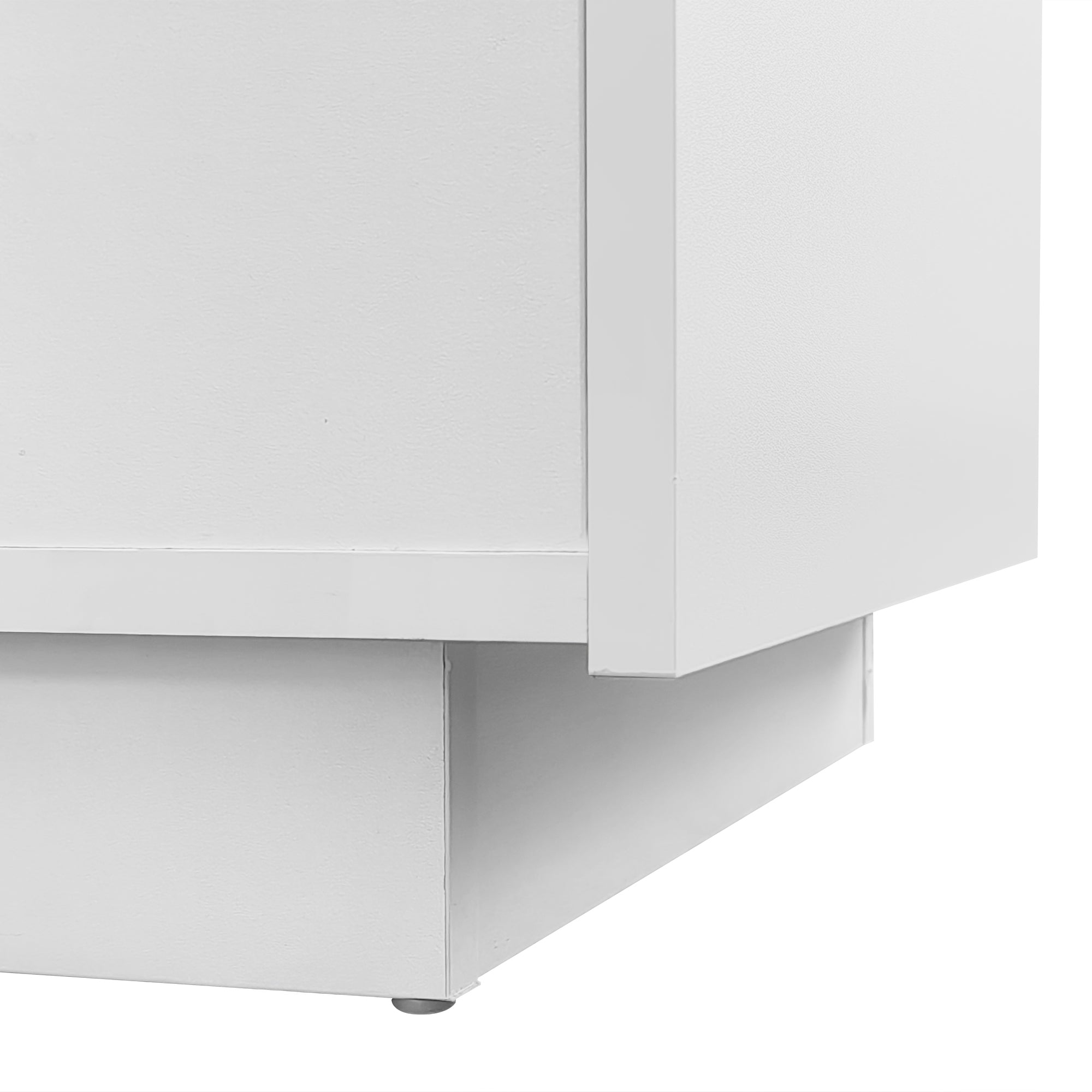 Logidon Witte Salontafel 100x50x35,5 cm Met Glazen Paneel LED