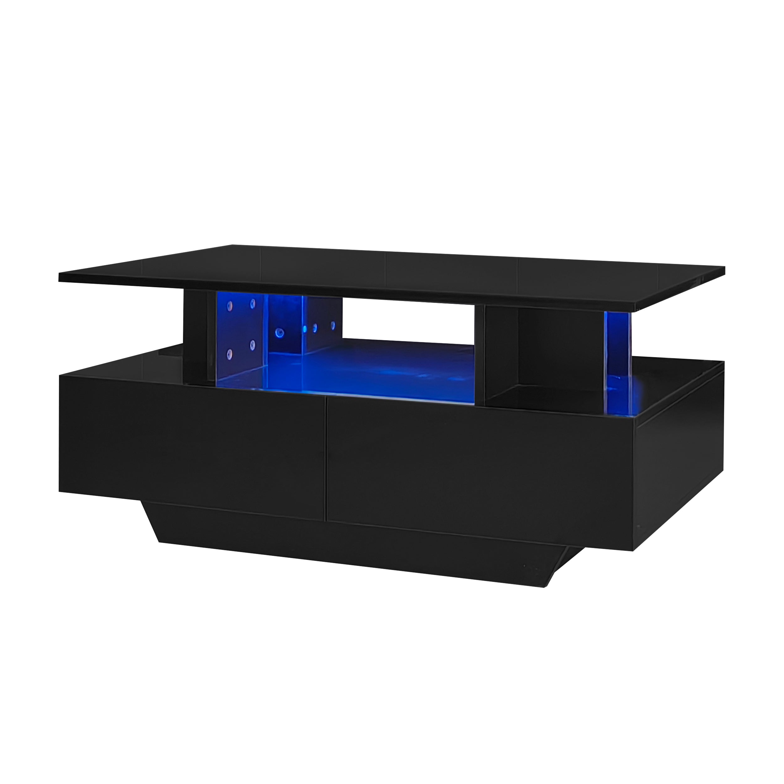 Logidon LED-verlichting salontafel met 2 lades 90x55x41 cm