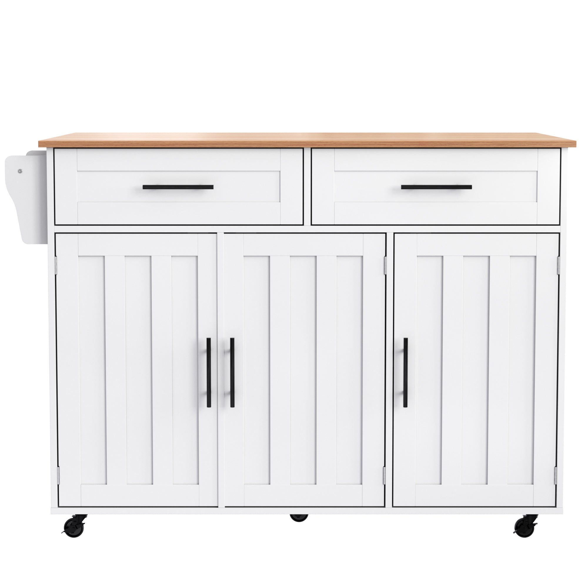 Logidon kitchen trolley solid wood worktop folding top white