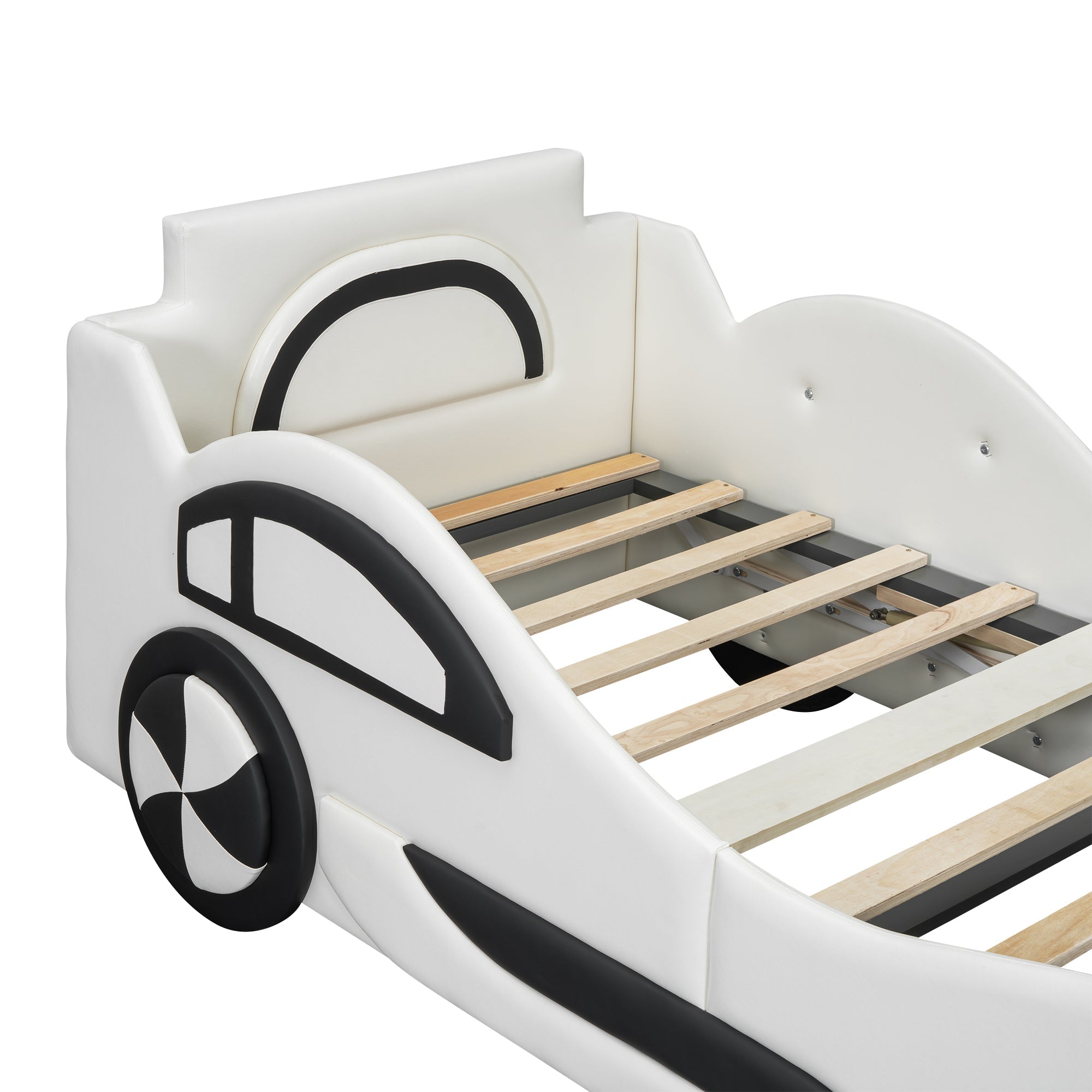 Logidon autobed vlakbed 90x200 wit met lattenbodem opbergruimte