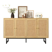 Logidon dressoir 140x39,5x80 cm met echt rattengaas 4 deuren