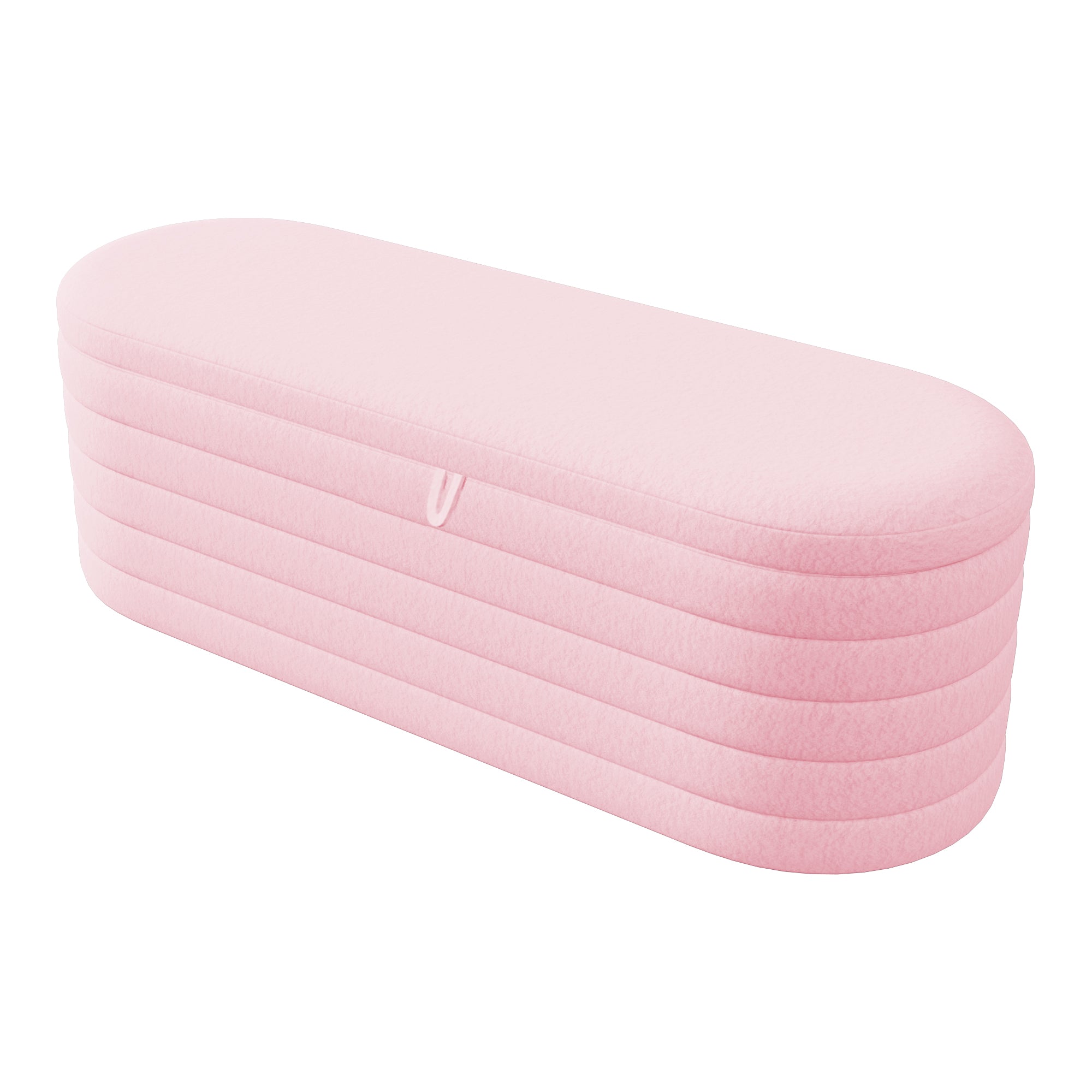 Logidon slaapbank en voetenbank 120x40 cm roze met opbergruimte