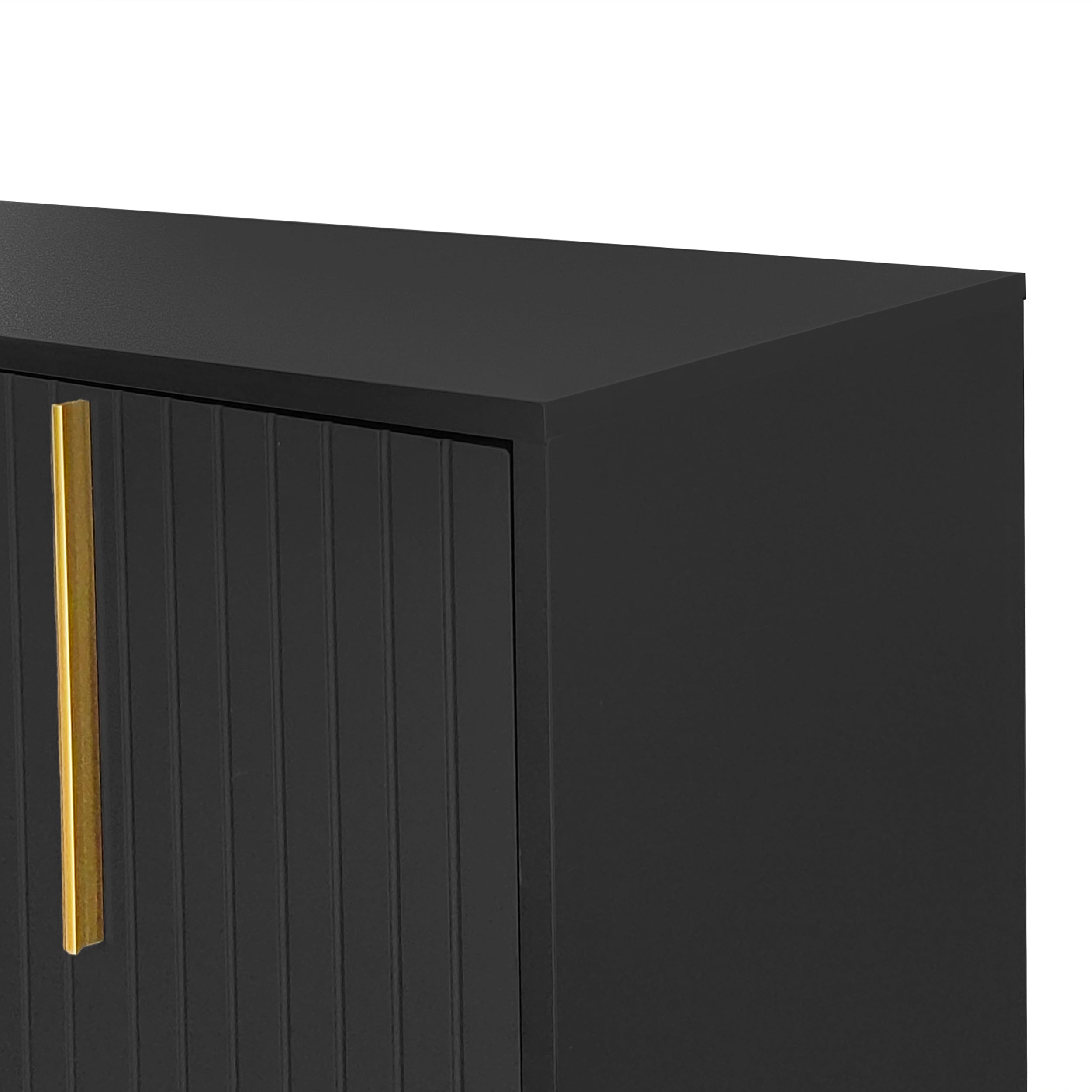 Logidon Dressoir 3 Deurs Zwart Met Verstelbare Planken