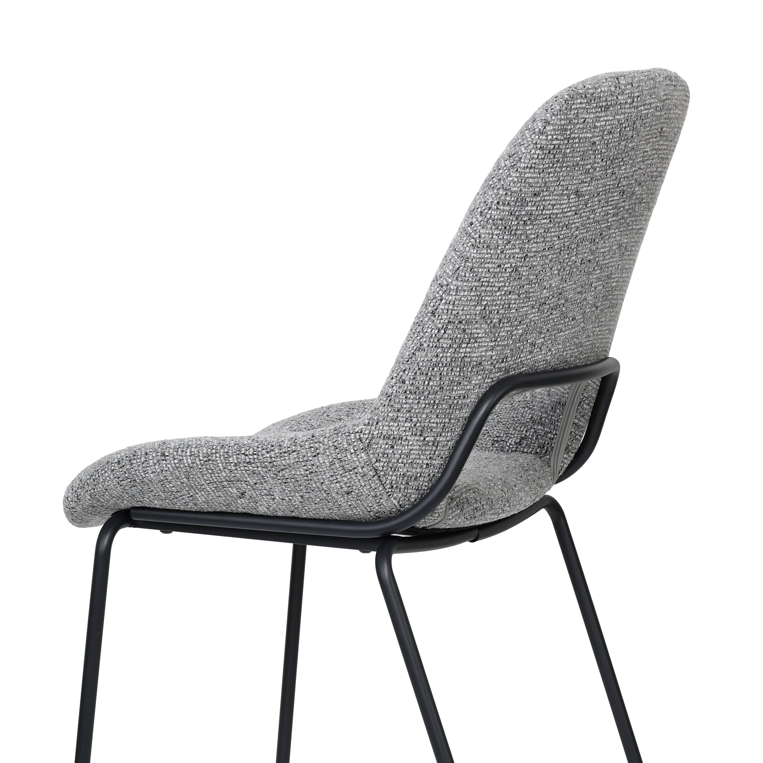 Logidon Julie Eettafelstoelen Grijs Bouclé Set van 2 Open Rug Design