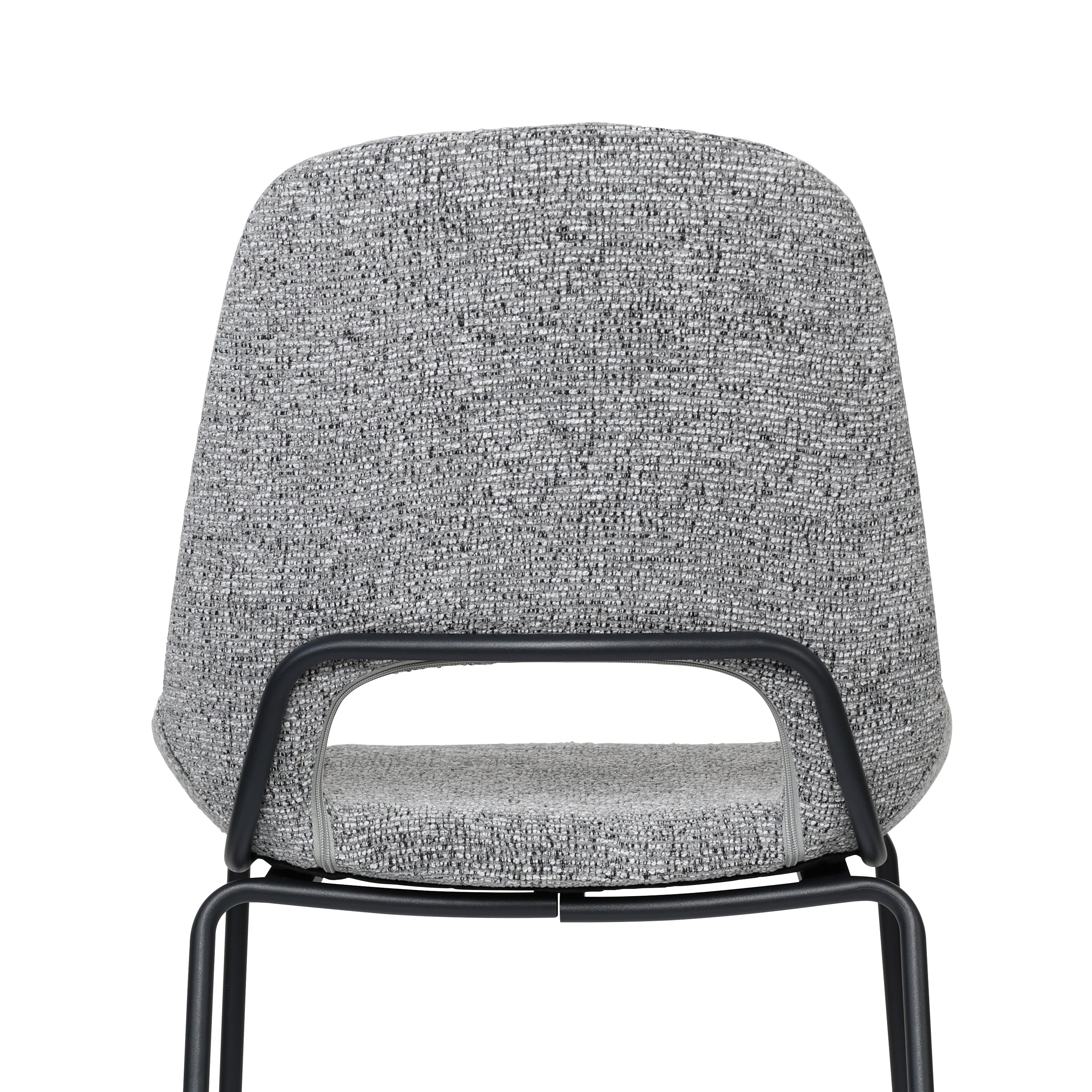 Logidon Julie Eettafelstoelen Grijs Bouclé Set van 2 Open Rug Design