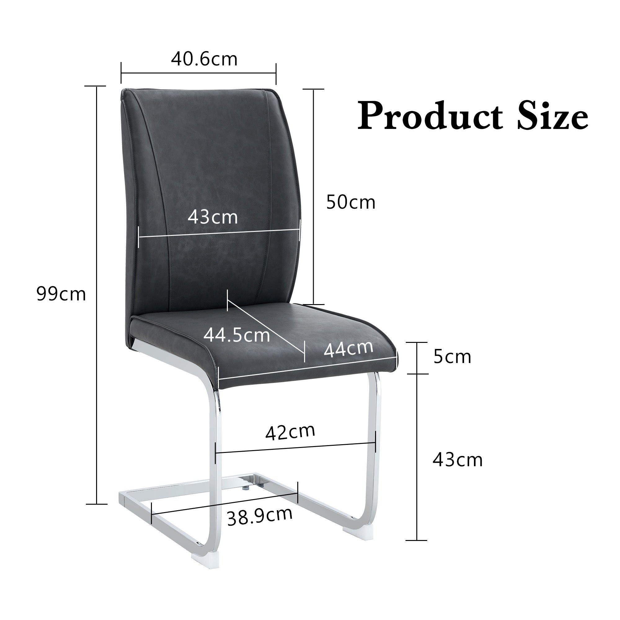 Logidon Dining Table Chair Set Gray Faux Leather With Horseskin Texture