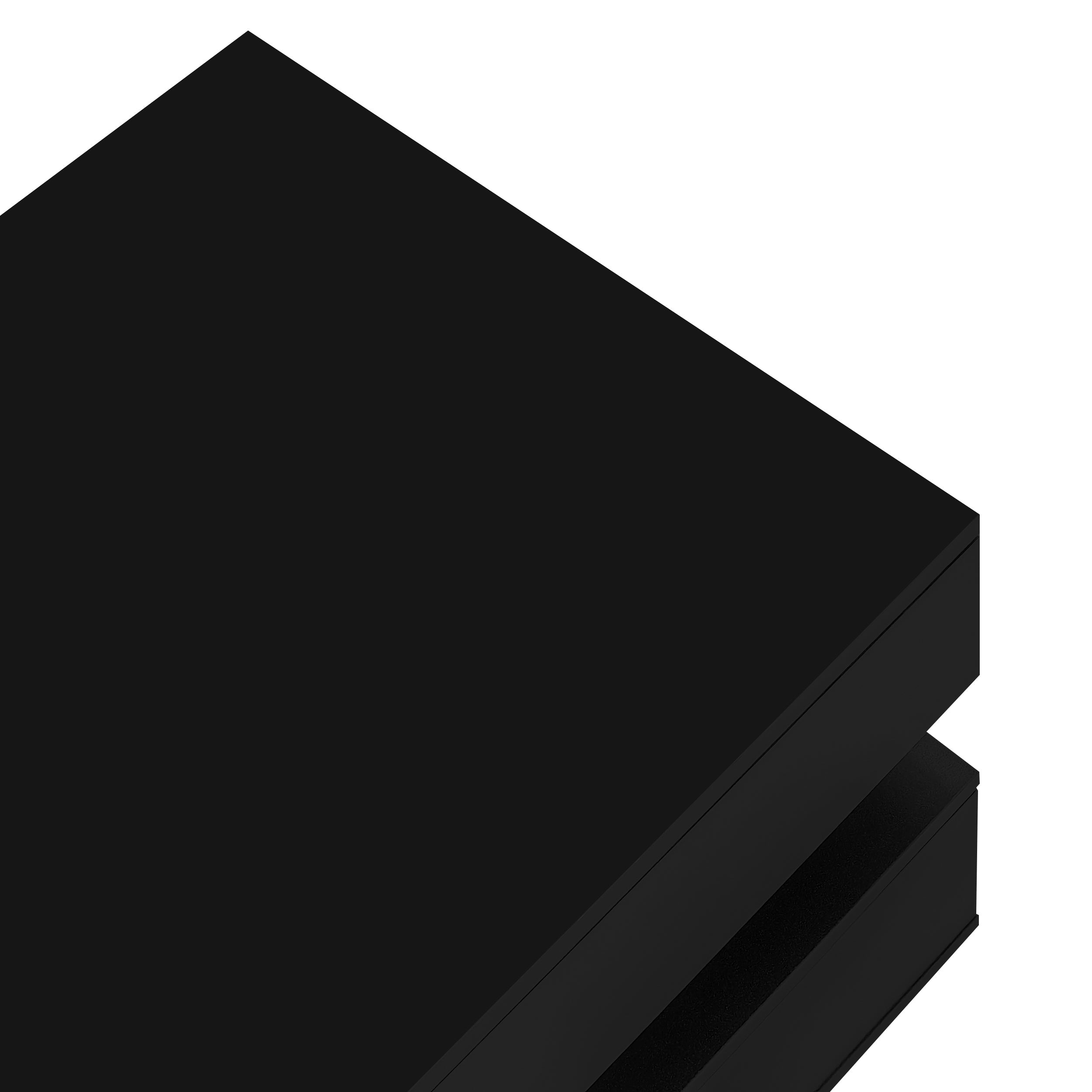 Logidon Verstelbare Salontafel 100x50x44 cm Zwart LED Verlichting