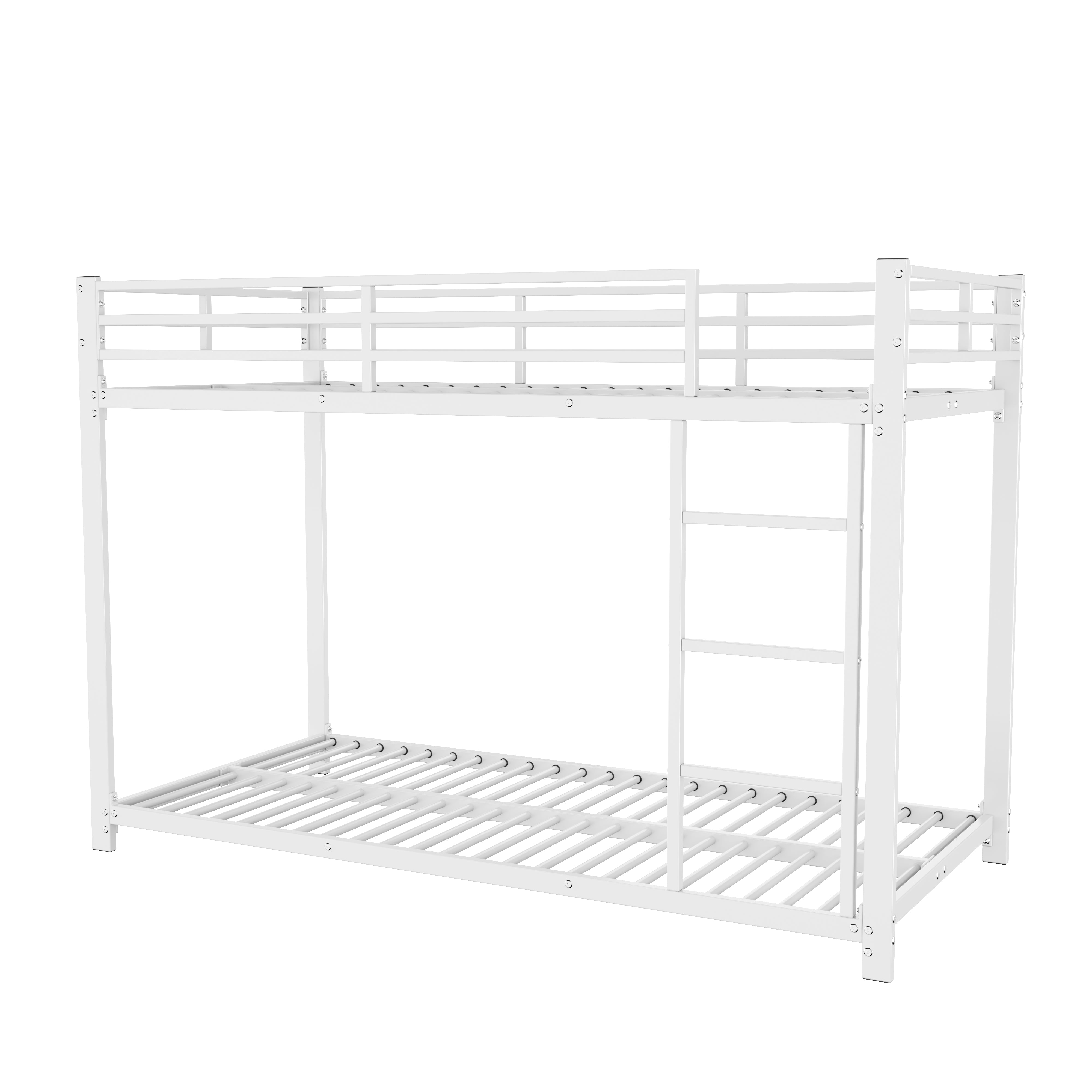 Logidon stapelbed 90x200 metaal wit klassieke vorm
