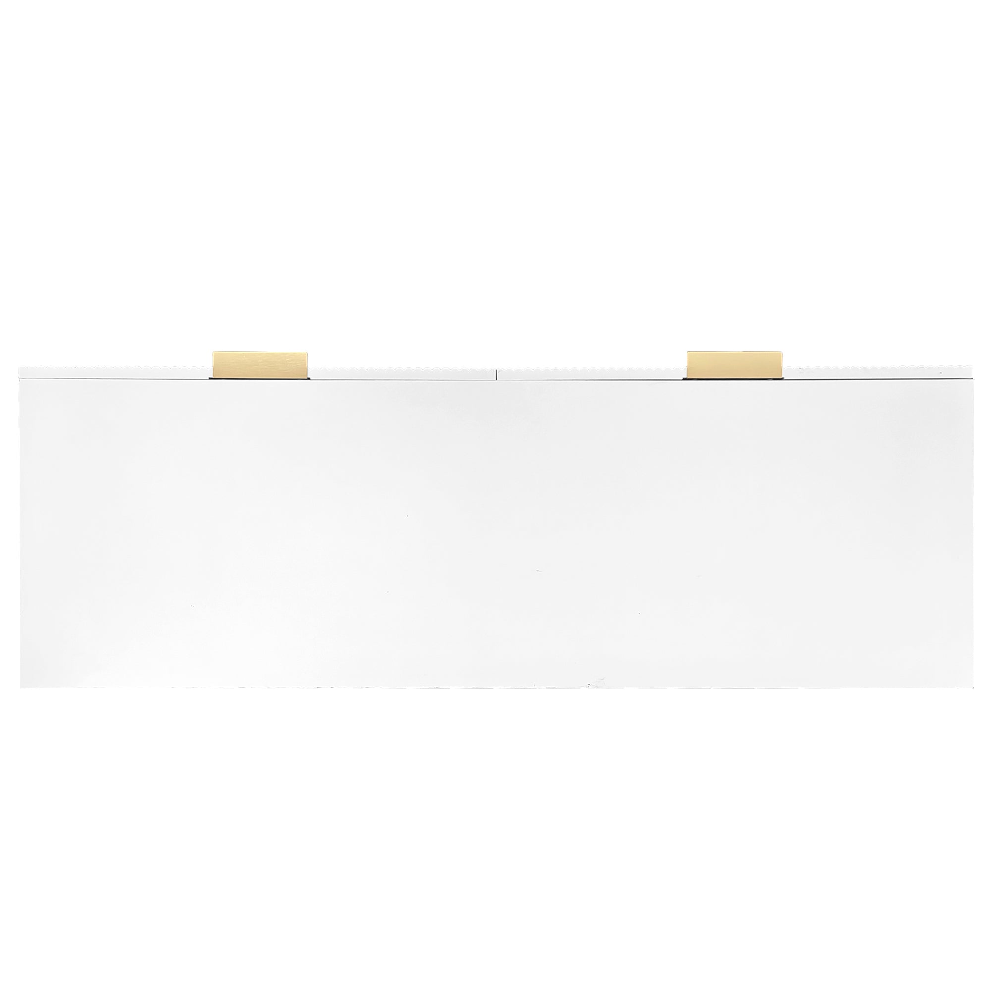 Logidon Elegant sideboard white 120x40x77 cm 6 drawers gold accents
