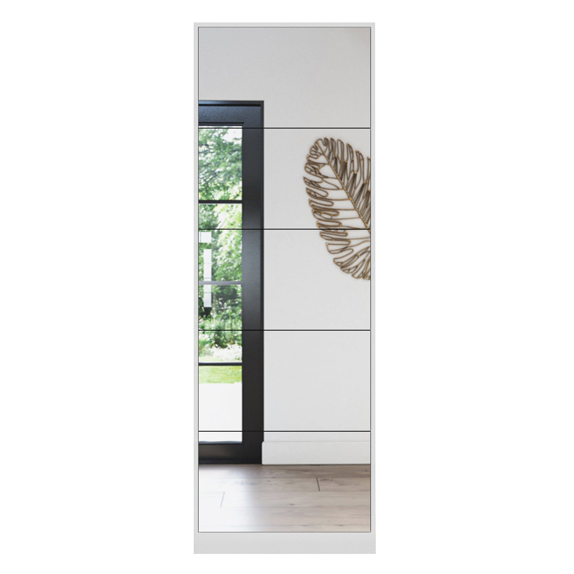 Logidon Schoenenkast met Spiegel Modern Smal 185 cm Wit