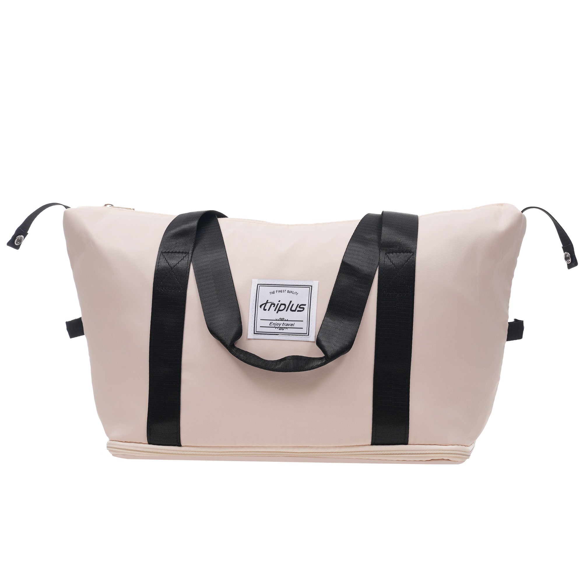 Logidon koffer met harde schaal beige vierwielige handbagage met TSA-slot
