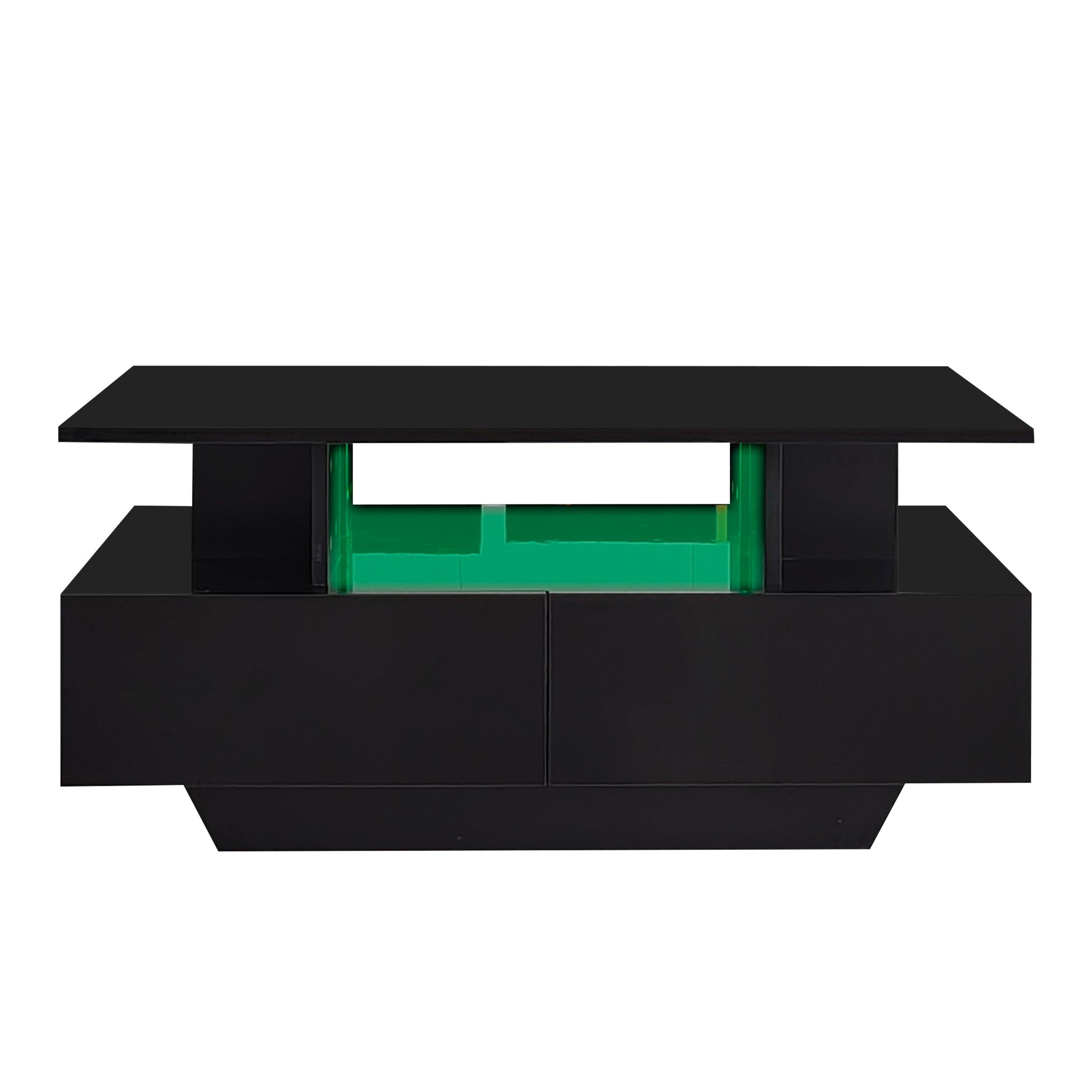 Logidon LED-verlichting salontafel met 2 lades 90x55x41 cm