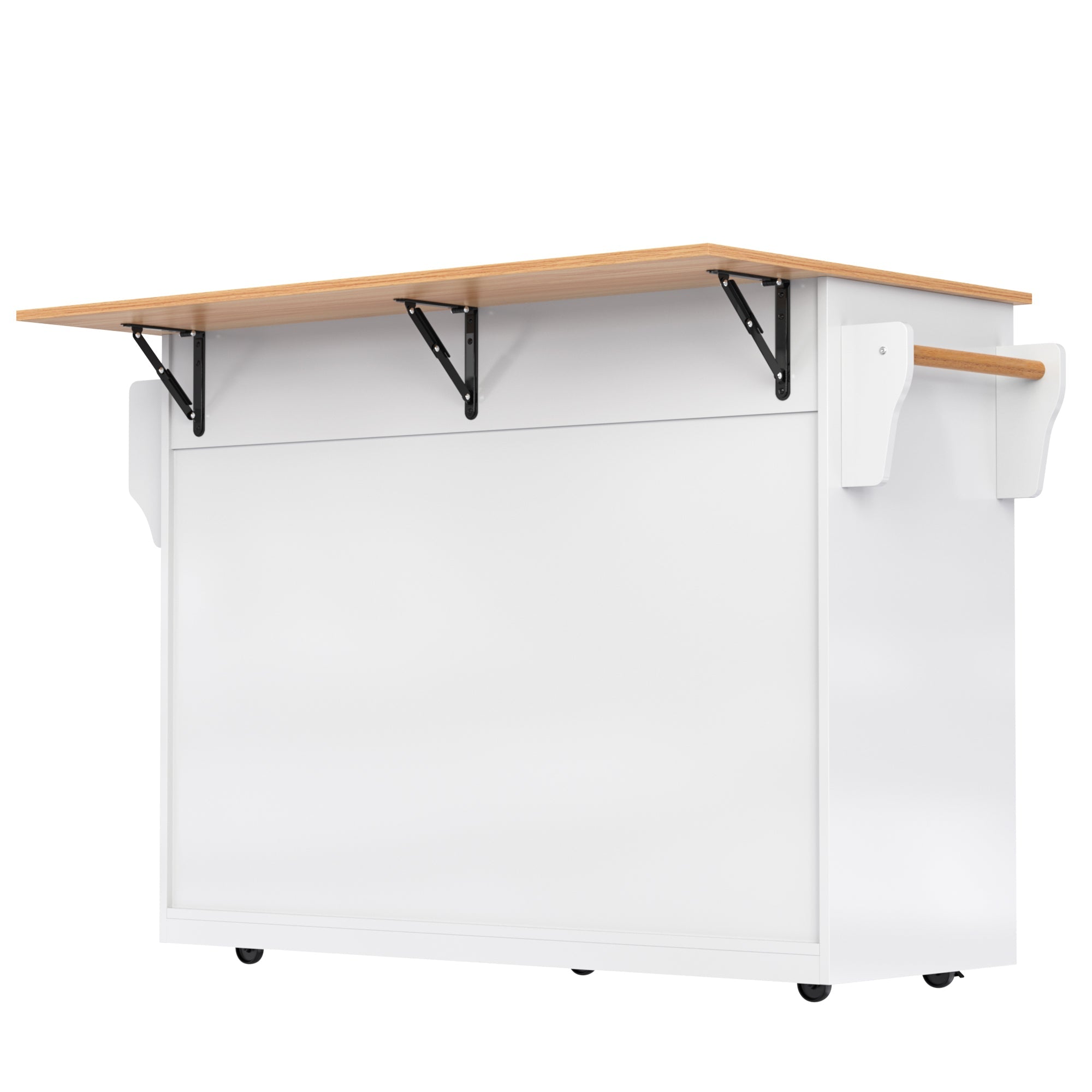Logidon serving trolley with folding table top white 120x71x91 cm