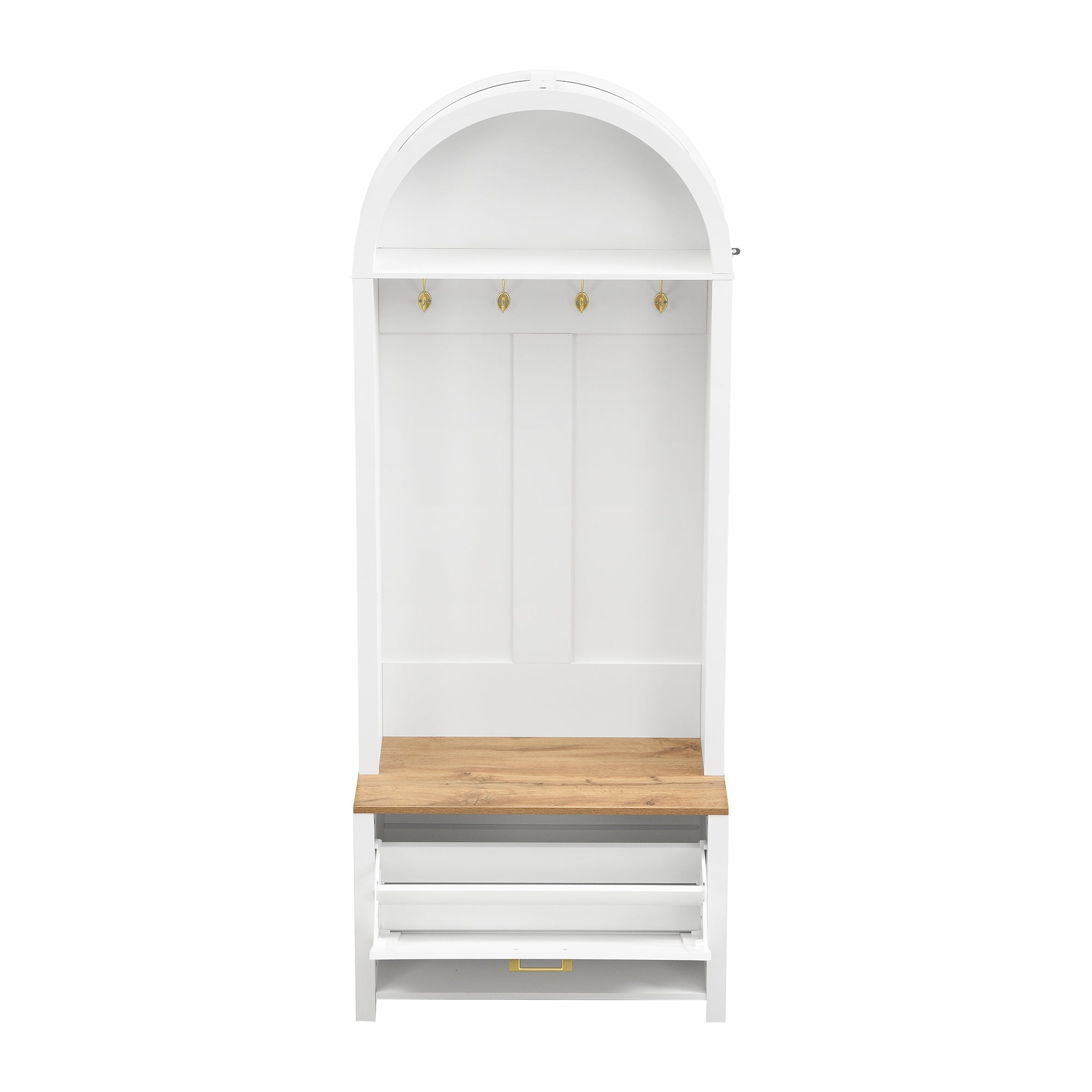 Logidon kledingkast wit MDF met schoenenrek en plank