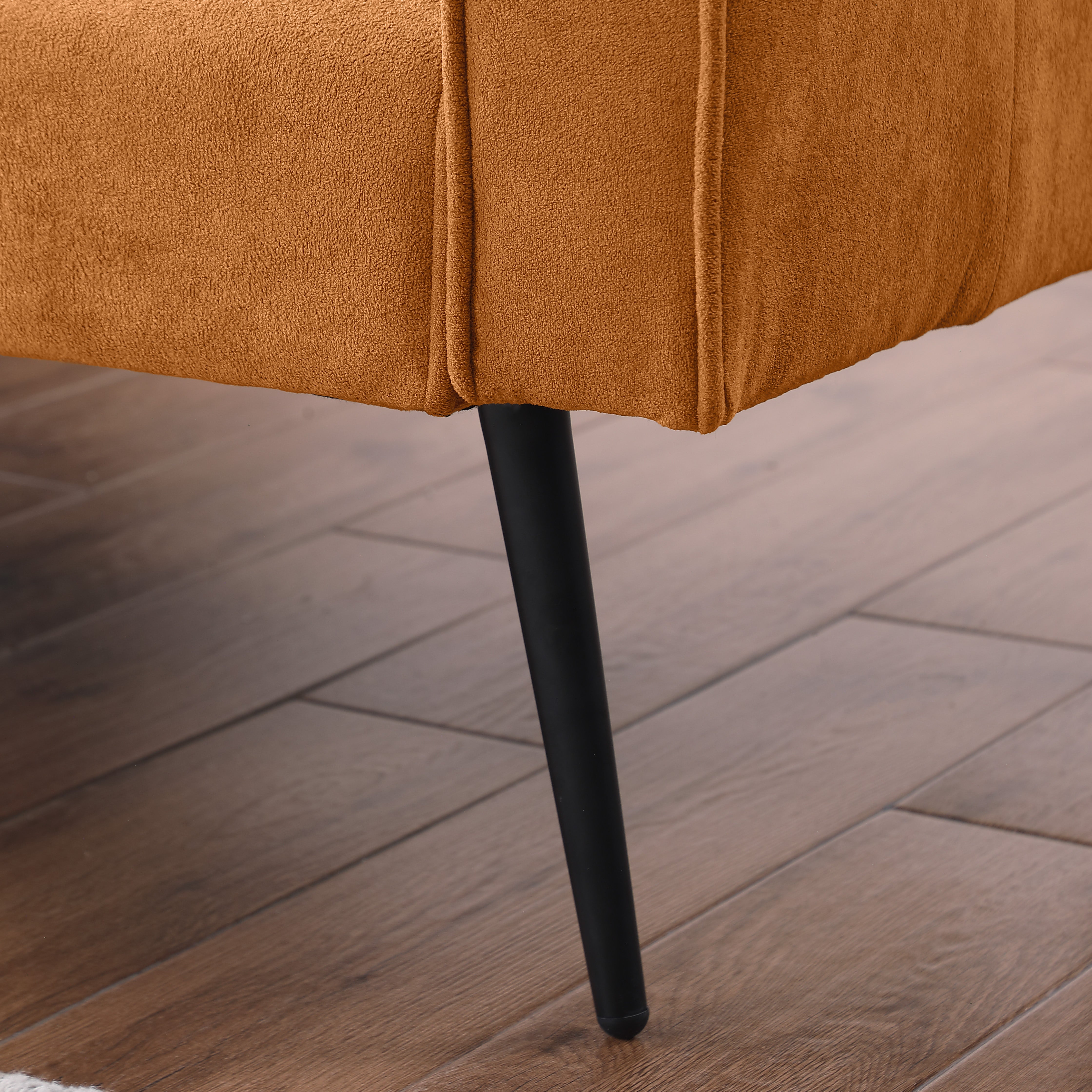Logidon gele stoffen slaapbank 68 inch modulair voor woonkamer