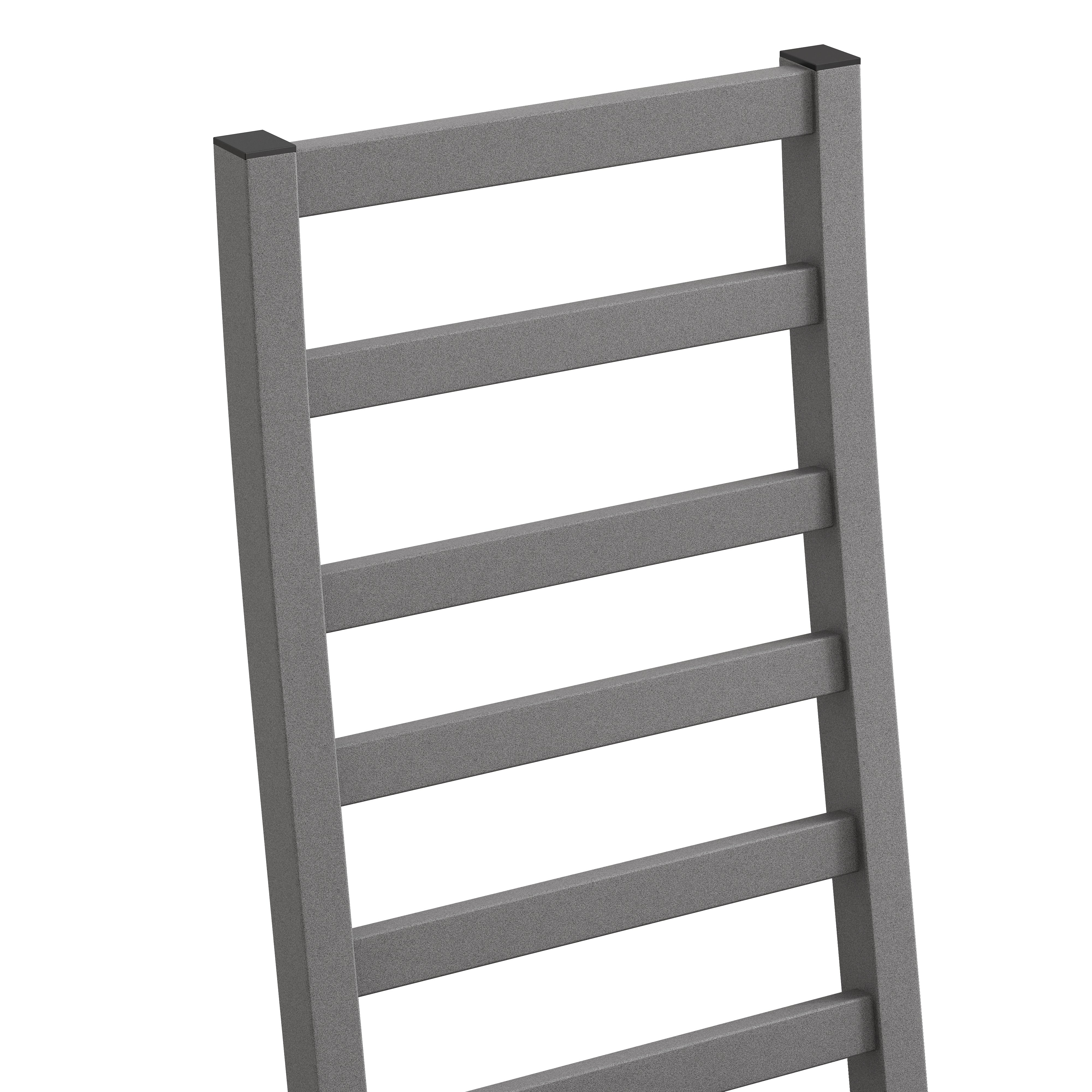 Logidon eettafelstoelen set van 2 grijs kunstleer metalen poten met hoge rugleuning