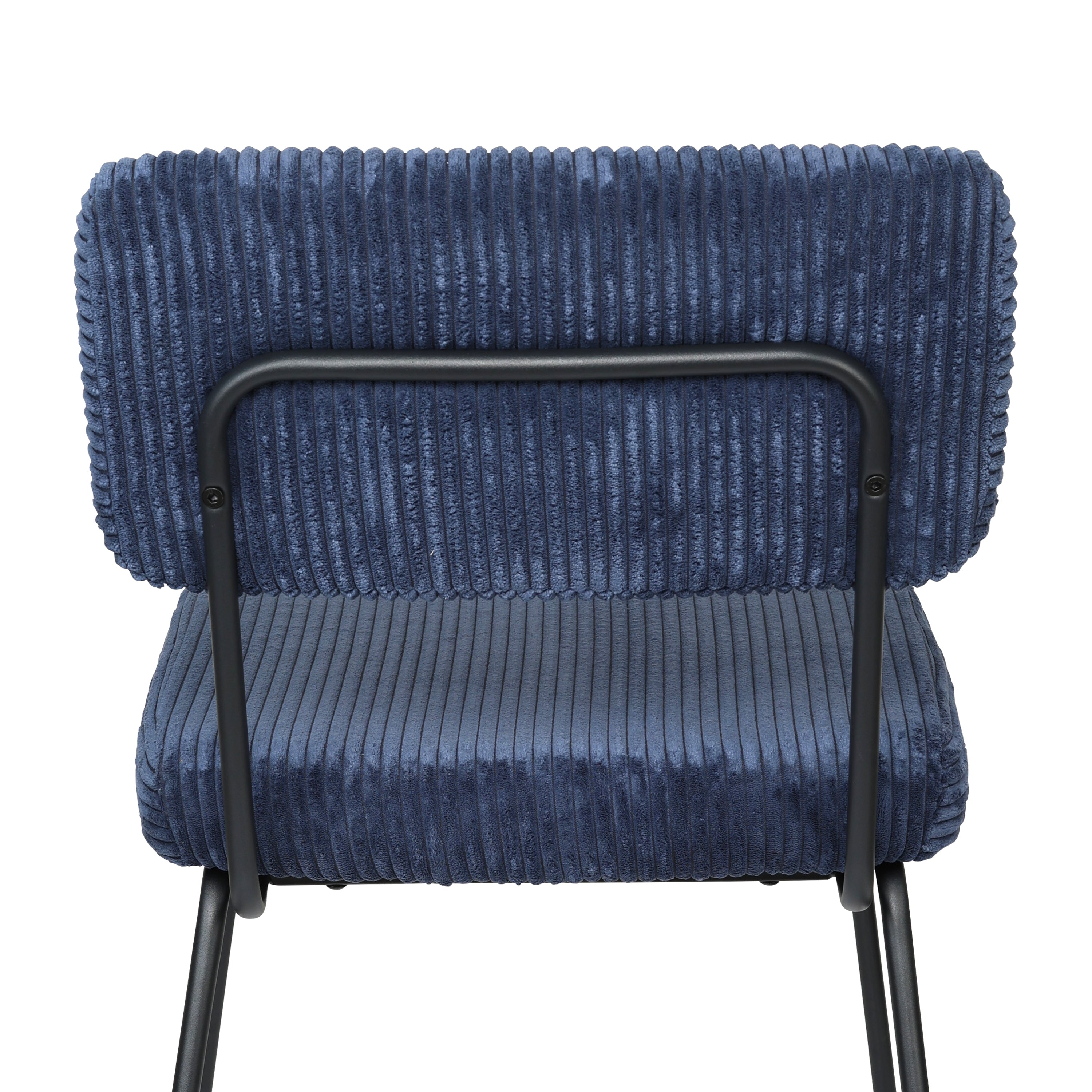 Logidon Melvin eetkamerstoelen set van 2 marineblauw gestreepte stof