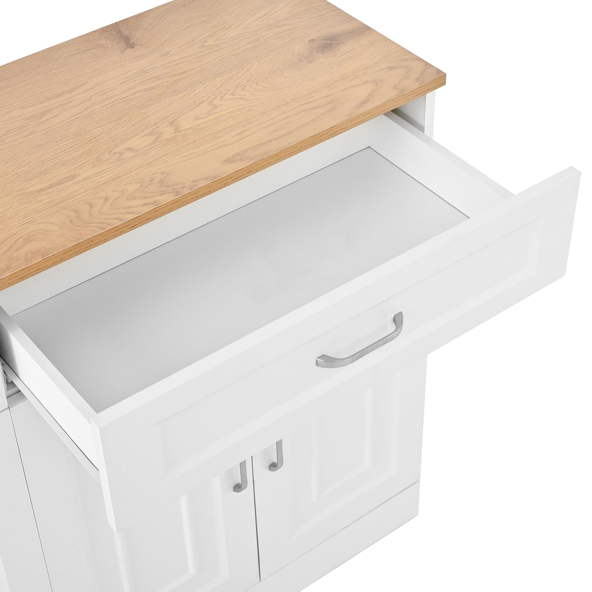 Logidon dressoir 120 cm wit houtlook met 4 deuren en 2 lades