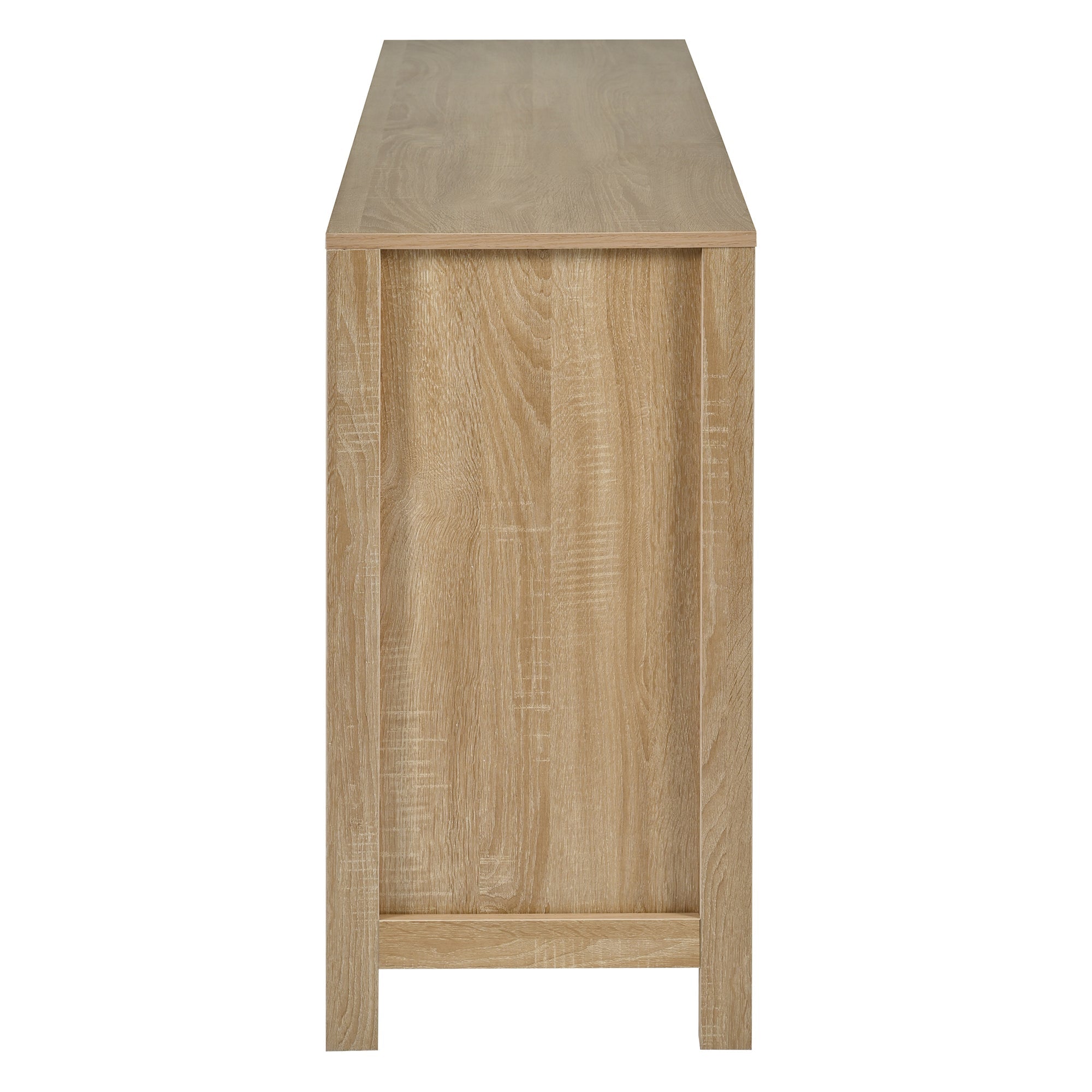 Logidon Dressoir 145x40x80 cm met vier rotan deuren natuurlijk hout