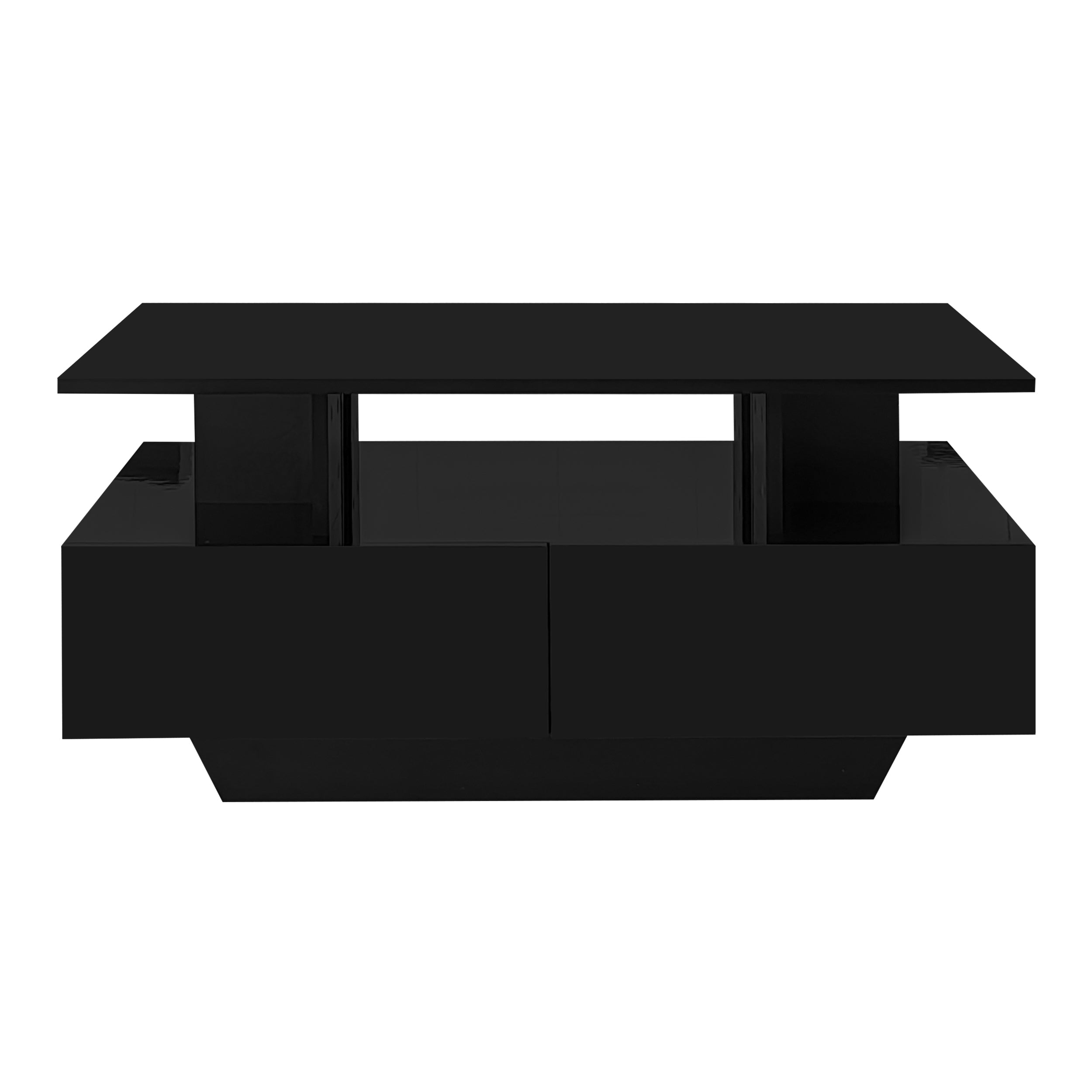 Logidon LED-verlichting salontafel met 2 lades 90x55x41 cm