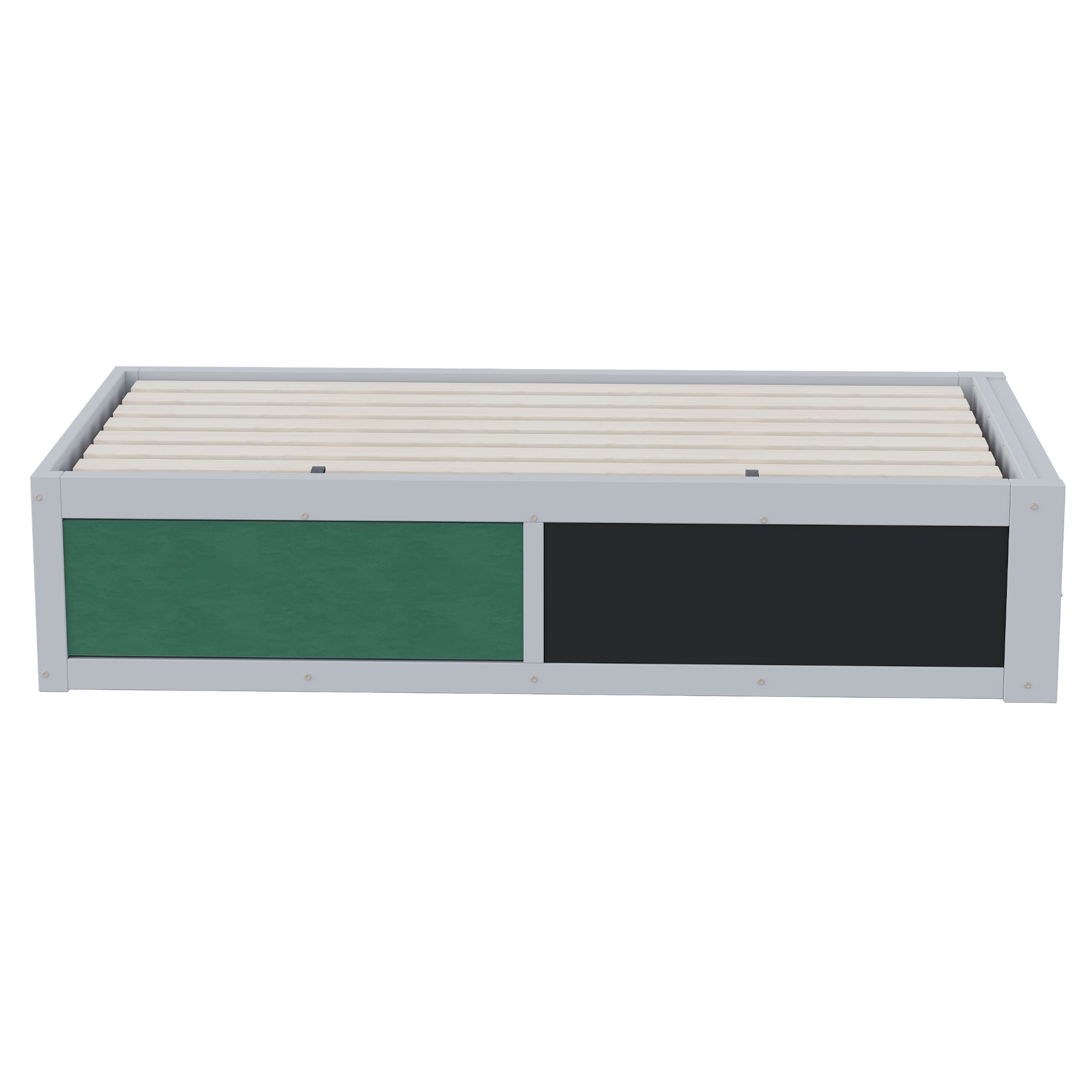 Logidon Kinderbed 90x200 cm met hydraulische opbergruimte Grijs