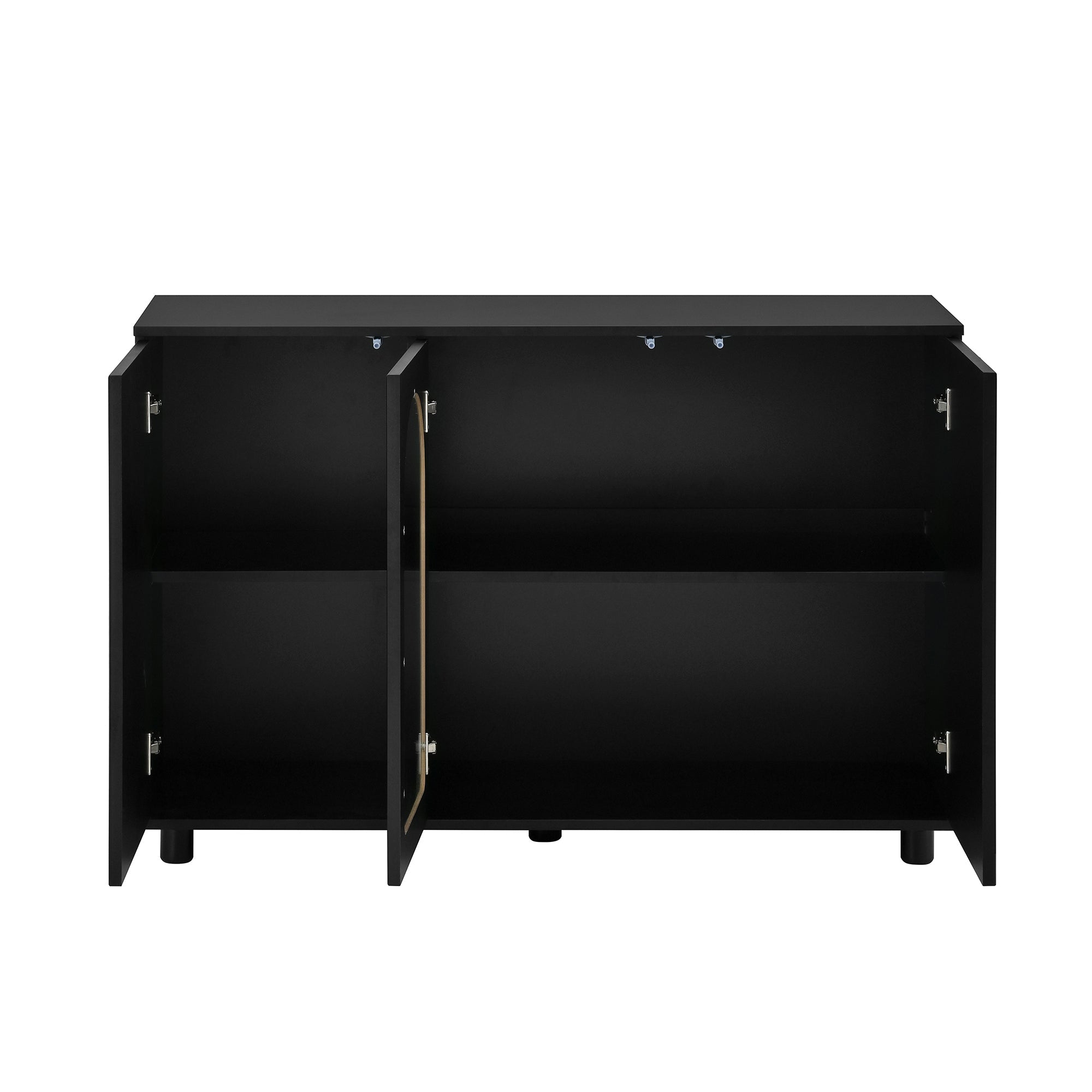 Logidon UForm Dressoir Zwart 120x40x78,5 cm Glazen Deur Rebounder Design