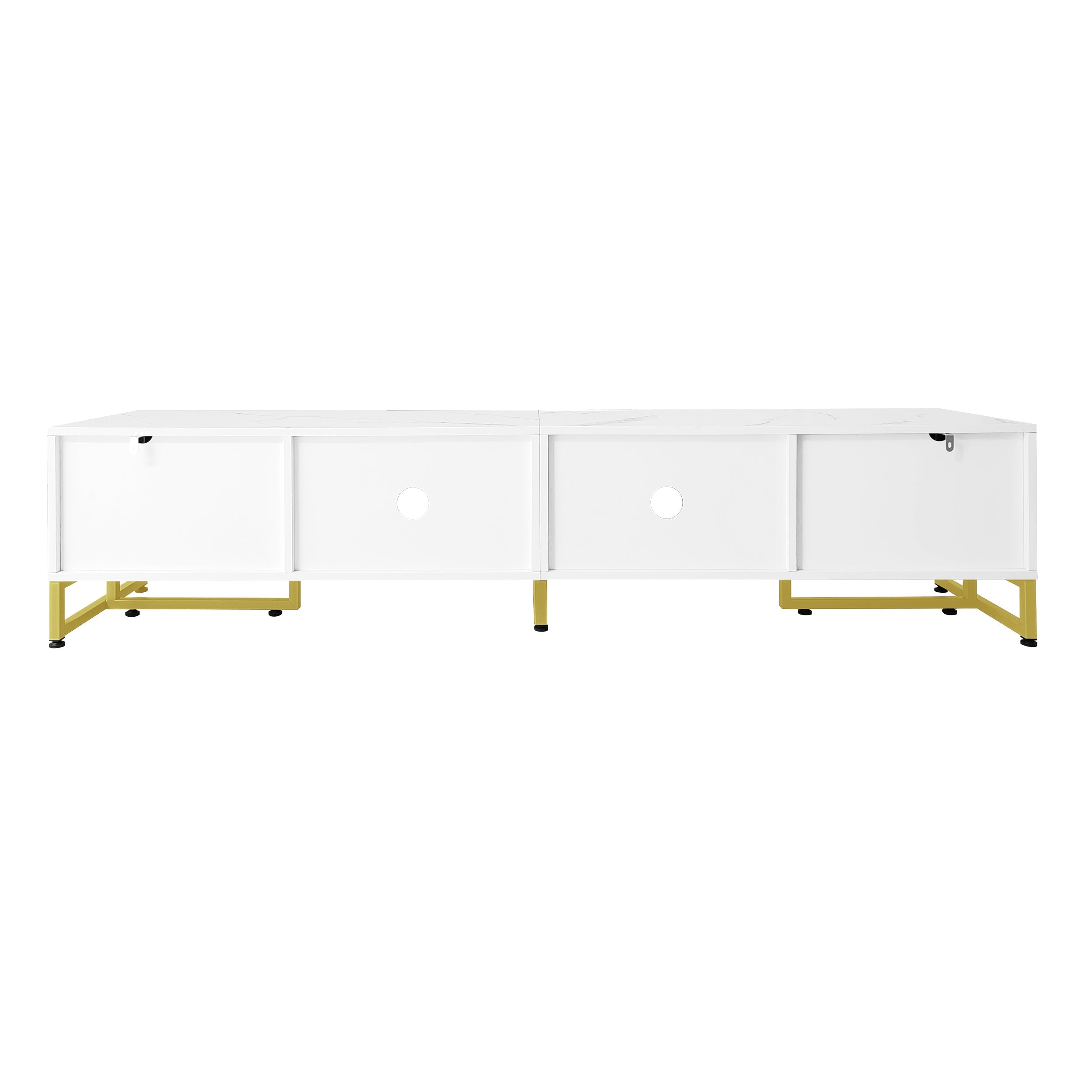 Logidon Elegant Wit TV-meubel 180x40x40 cm Gouden Trim