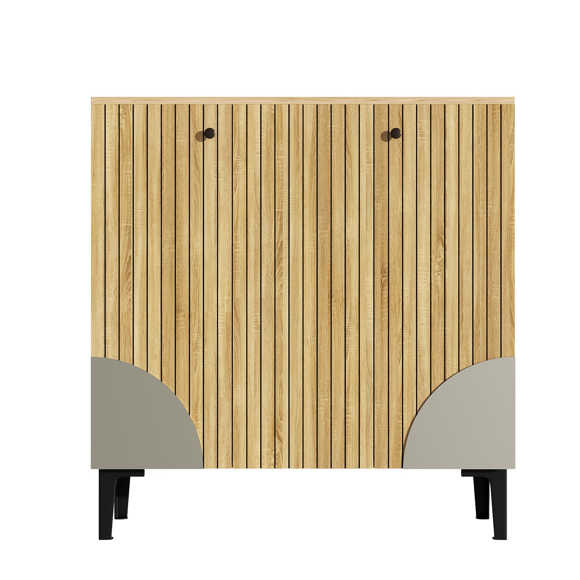 Logidon Moderne schoenenkast 90x32x94 cm houtlook met 3 deuren