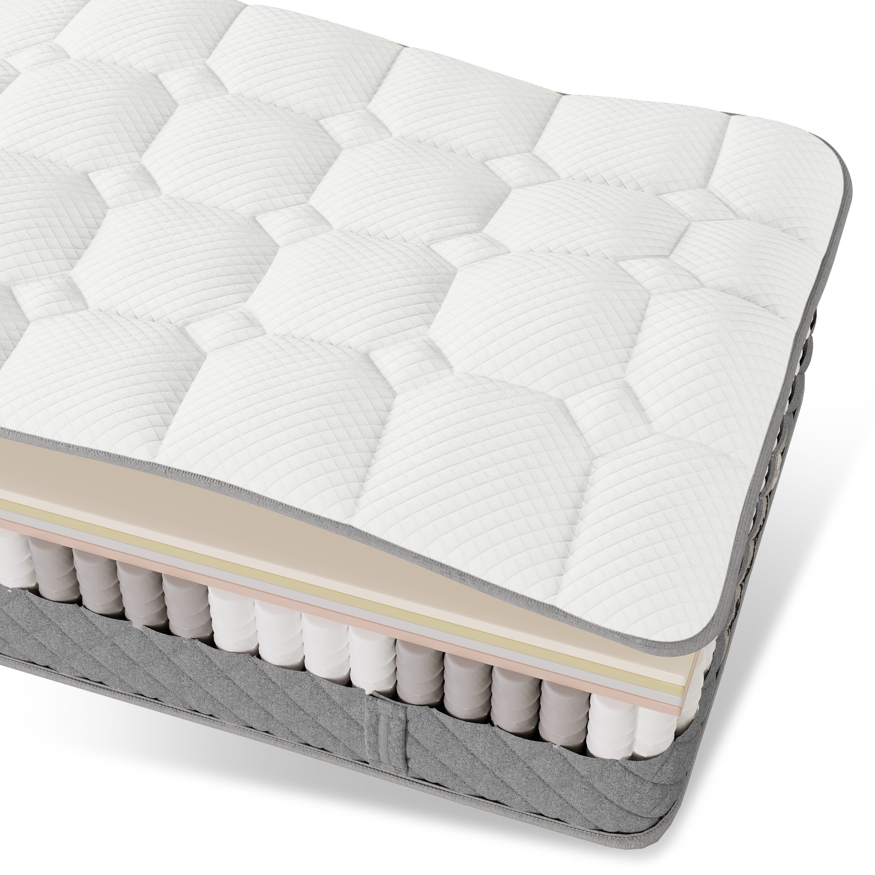 Logidon gestoffeerd bed 140x200 tweepersoonsbed hydraulische opbergruimte LED beige