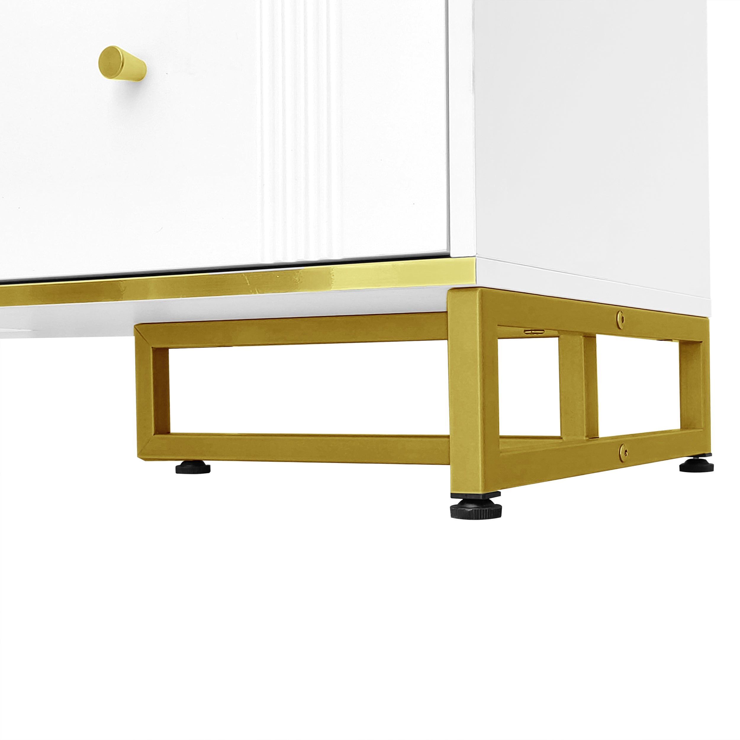 Logidon Elegant Wit TV-meubel 180x40x40 cm Gouden Trim