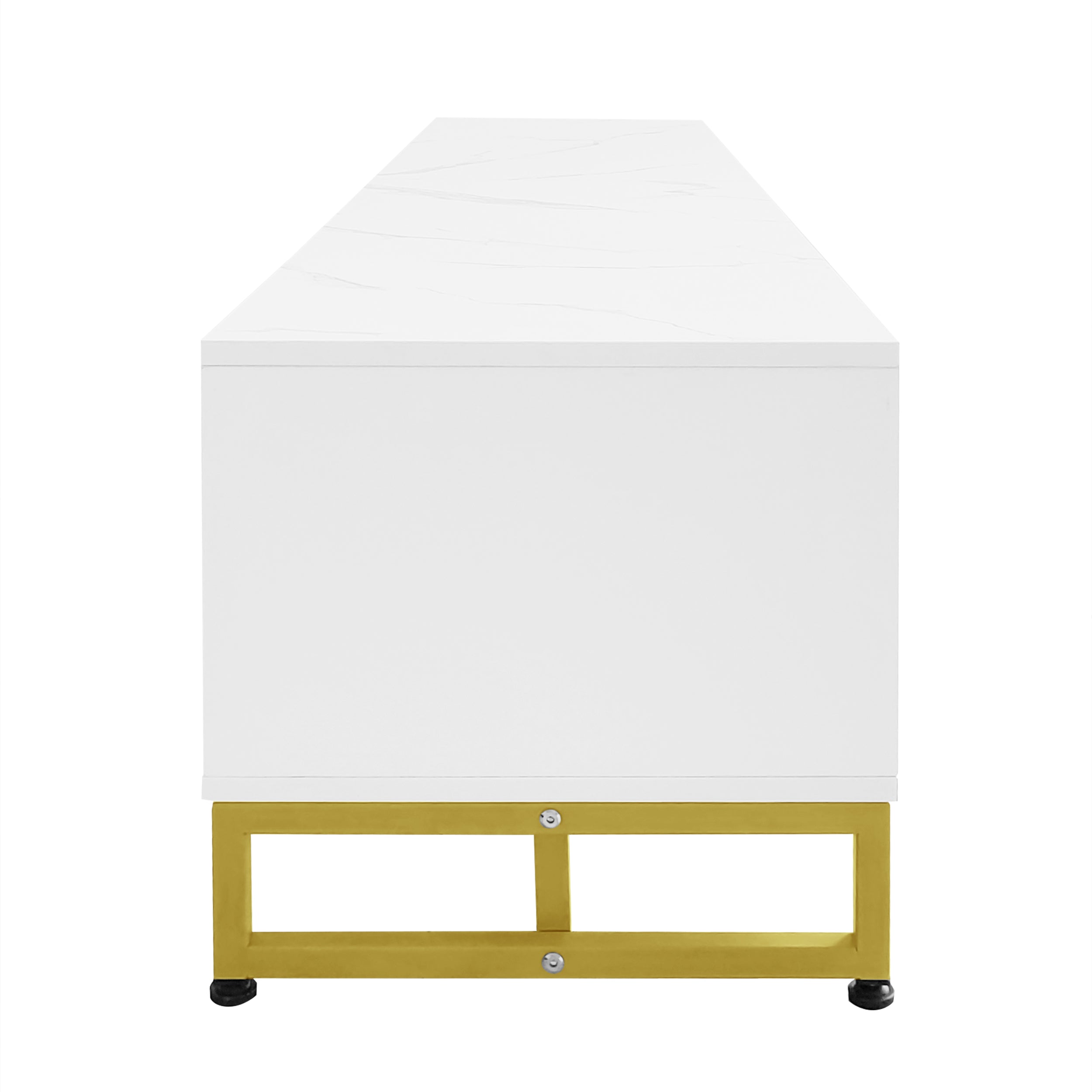Logidon Elegant Wit TV-meubel 180x40x40 cm Gouden Trim