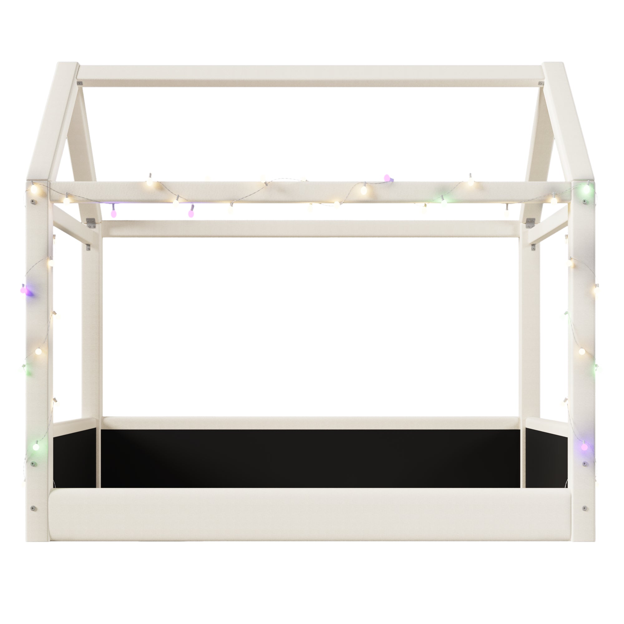 Logidon Gestoffeerd Dagbed 90x200 cm Beige Met LED Lichtstrips