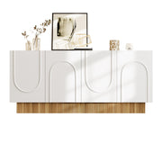 Logidon dressoir 160x38x75 cm wit met U-reliëf design
