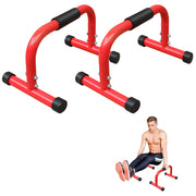 Logidon Parallel Bars and Dip Station Red Stable 300 kg load capacity