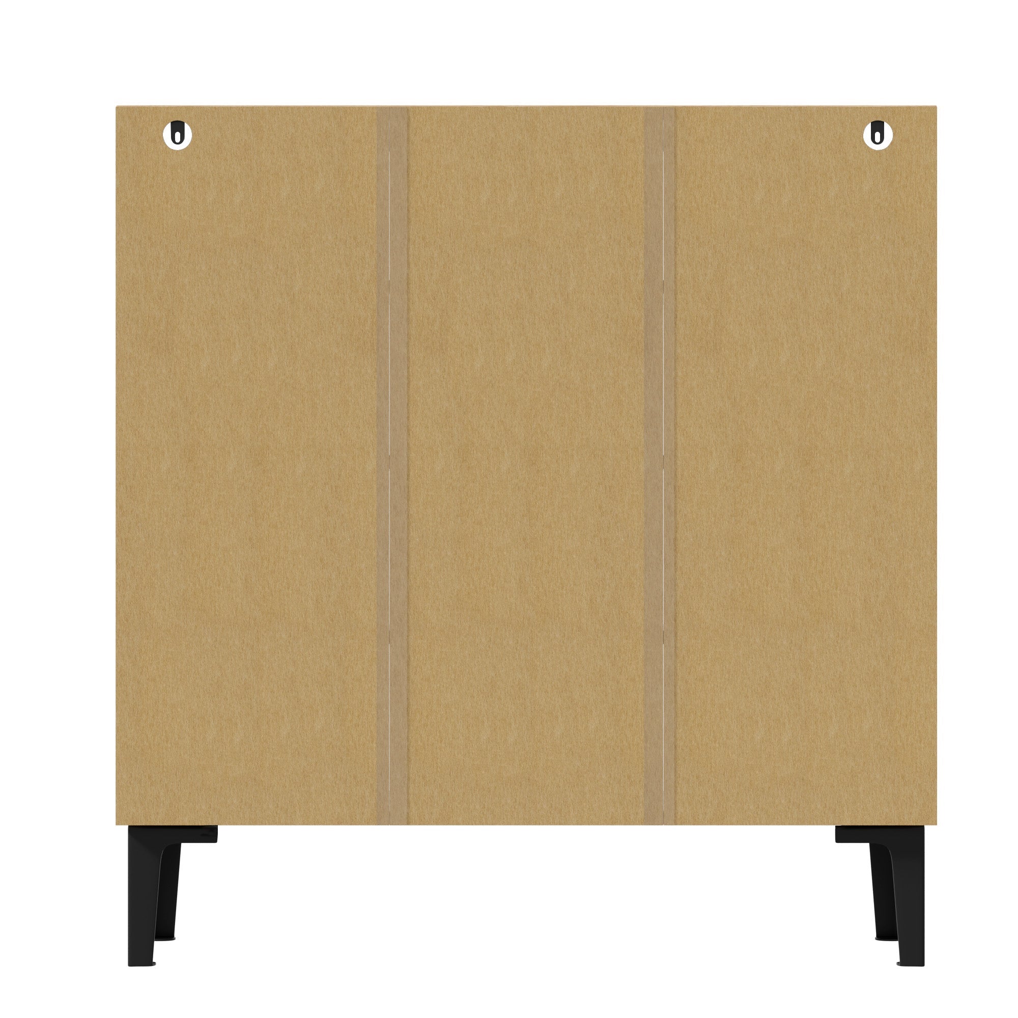 Logidon Moderne schoenenkast 90x32x94 cm houtlook met 3 deuren