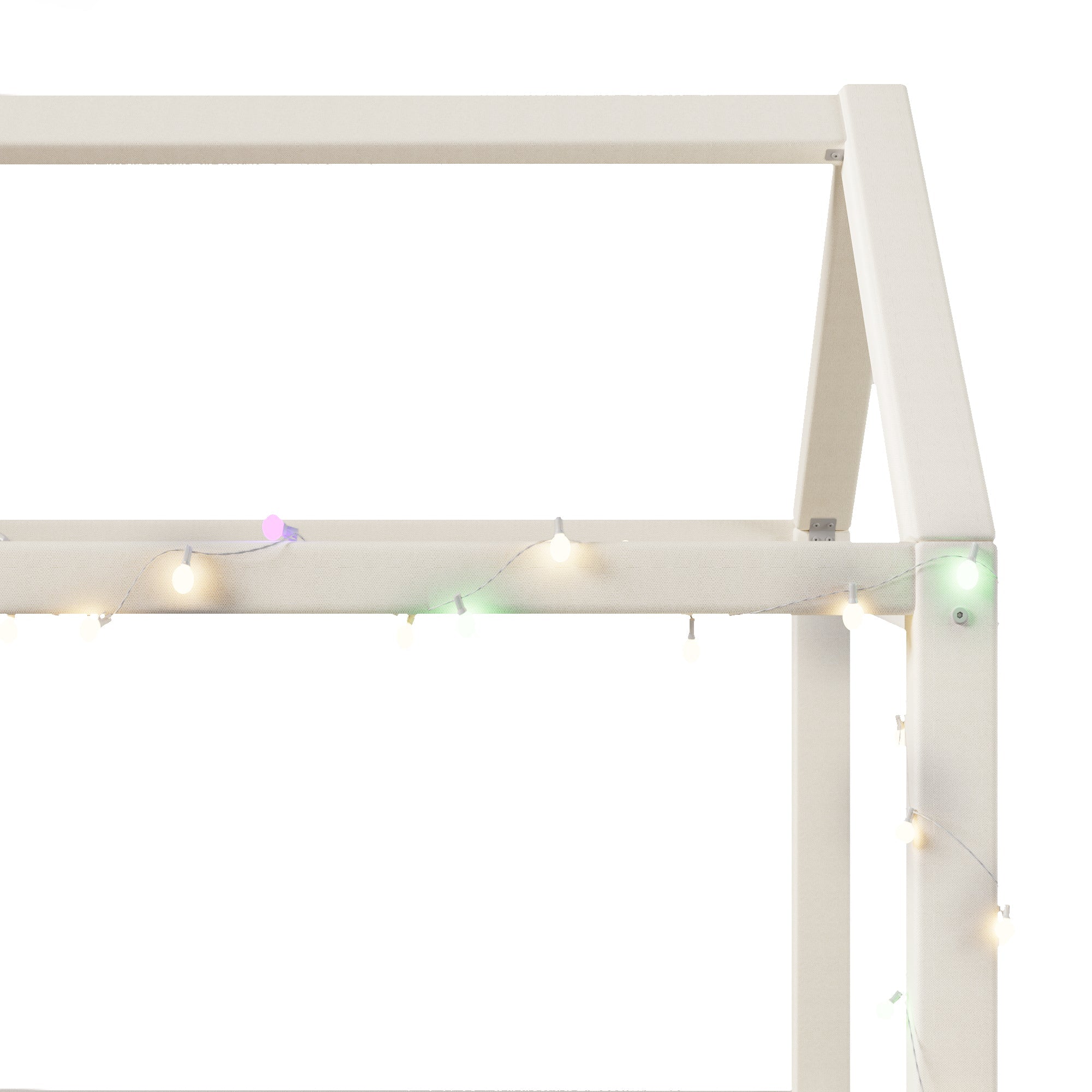 Logidon Gestoffeerd Dagbed 90x200 cm Beige Met LED Lichtstrips