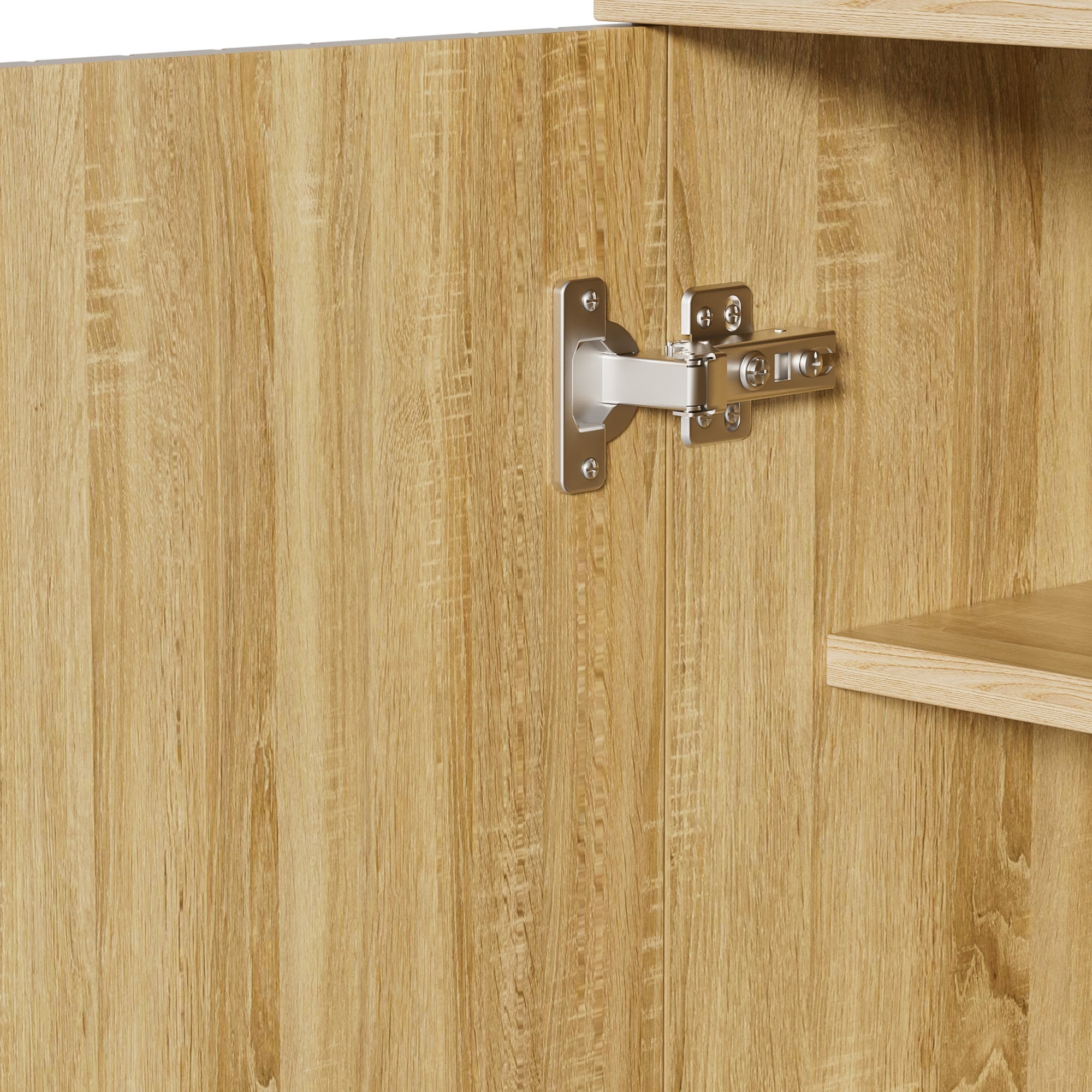 Logidon Moderne schoenenkast 90x32x94 cm houtlook met 3 deuren