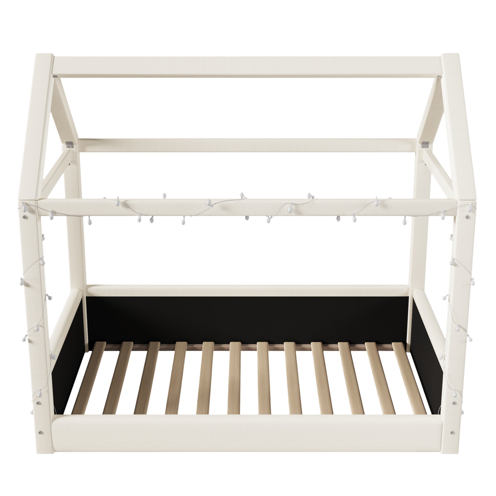 Logidon Gestoffeerd Dagbed 90x200 cm Beige Met LED Lichtstrips