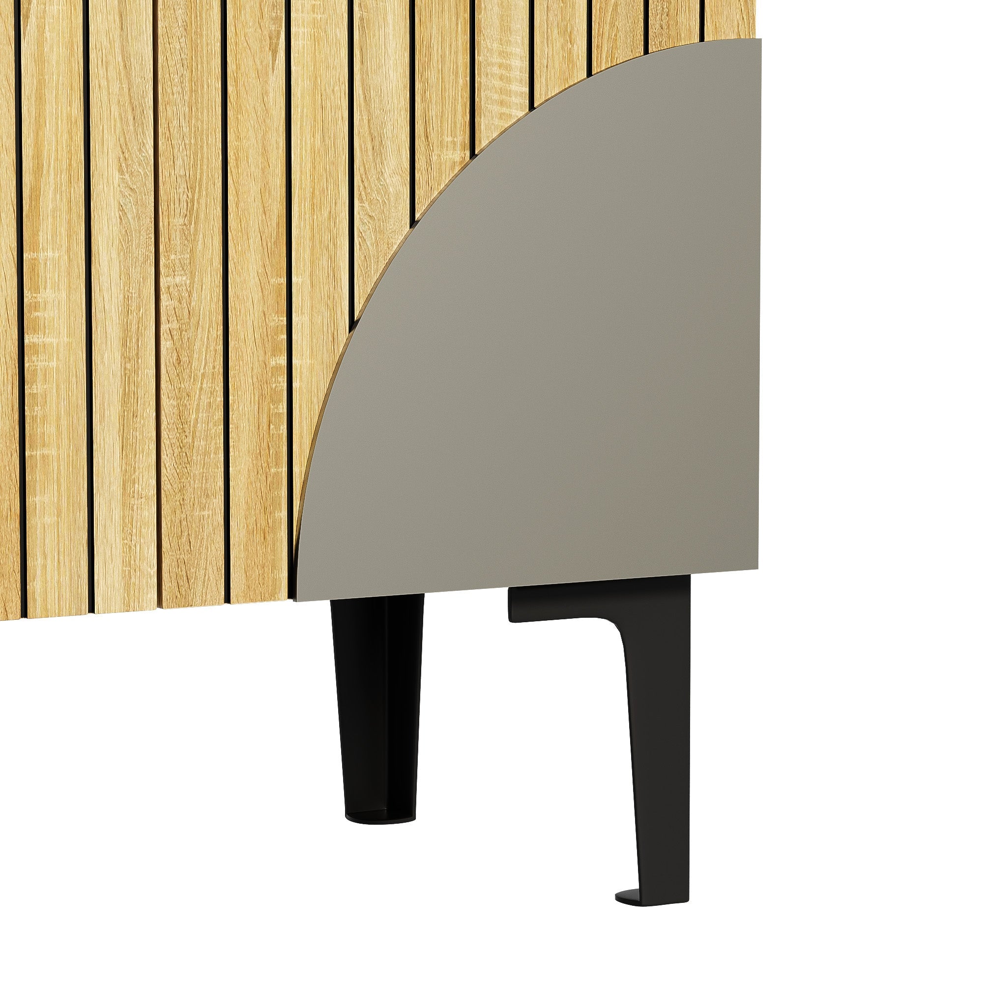 Logidon Moderne schoenenkast 90x32x94 cm houtlook met 3 deuren