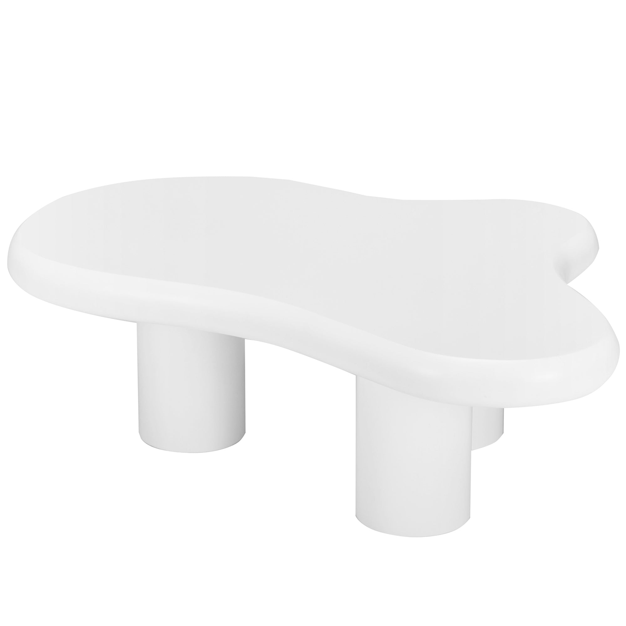 Logidon wolkvormige salontafel wit 97x67x32 cm MDF gelakt oppervlak