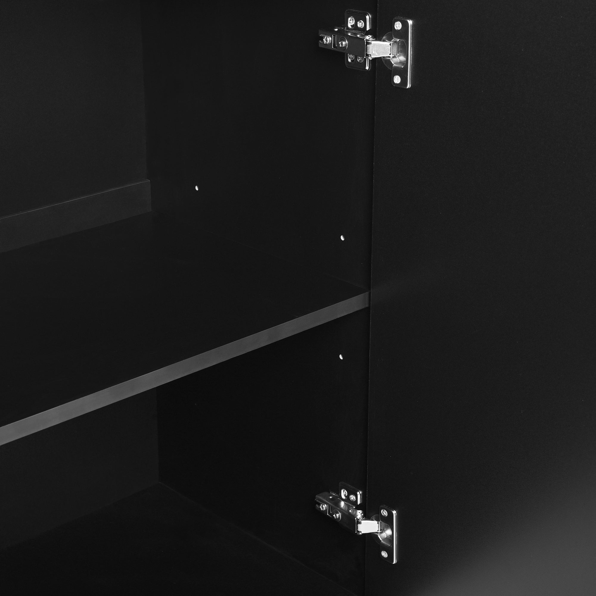 Logidon UForm Dressoir Zwart 120x40x78,5 cm Glazen Deur Rebounder Design