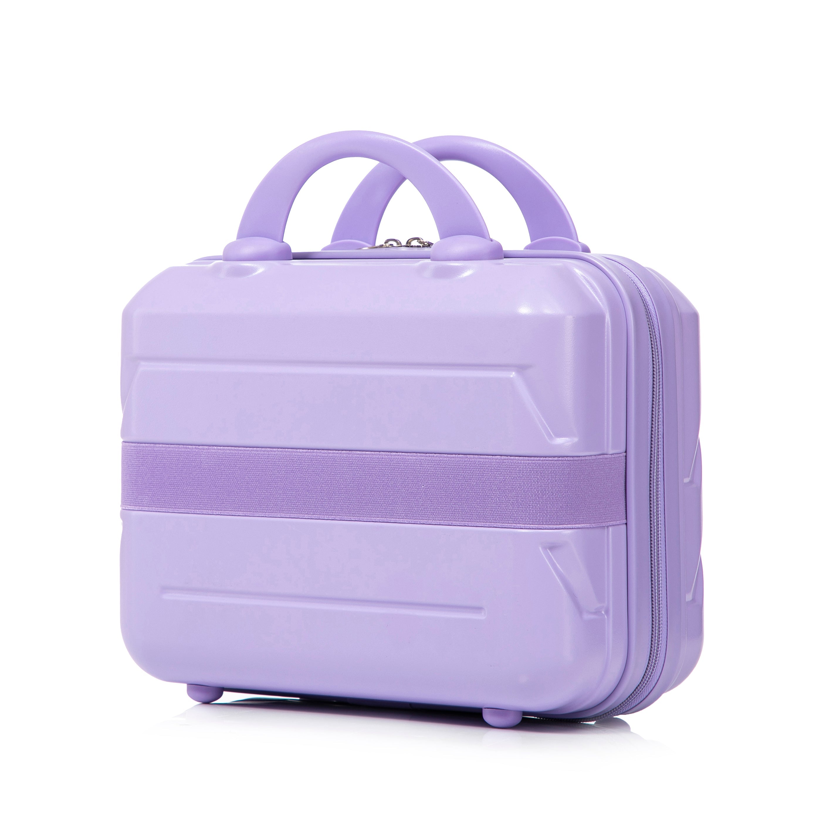 Logidon 2-delige ABS kofferset 19/14 inch spinner blauw paars